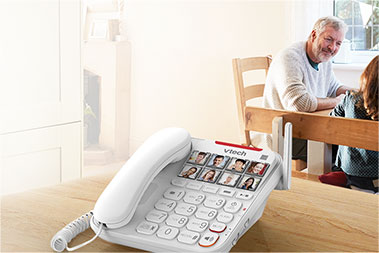 Memory Picture Phone for Seniors, Telephones for Dementia, Hearing  Impaired and Memory Loss, Large Button Phone w/ Photos + Numbers, Amplified