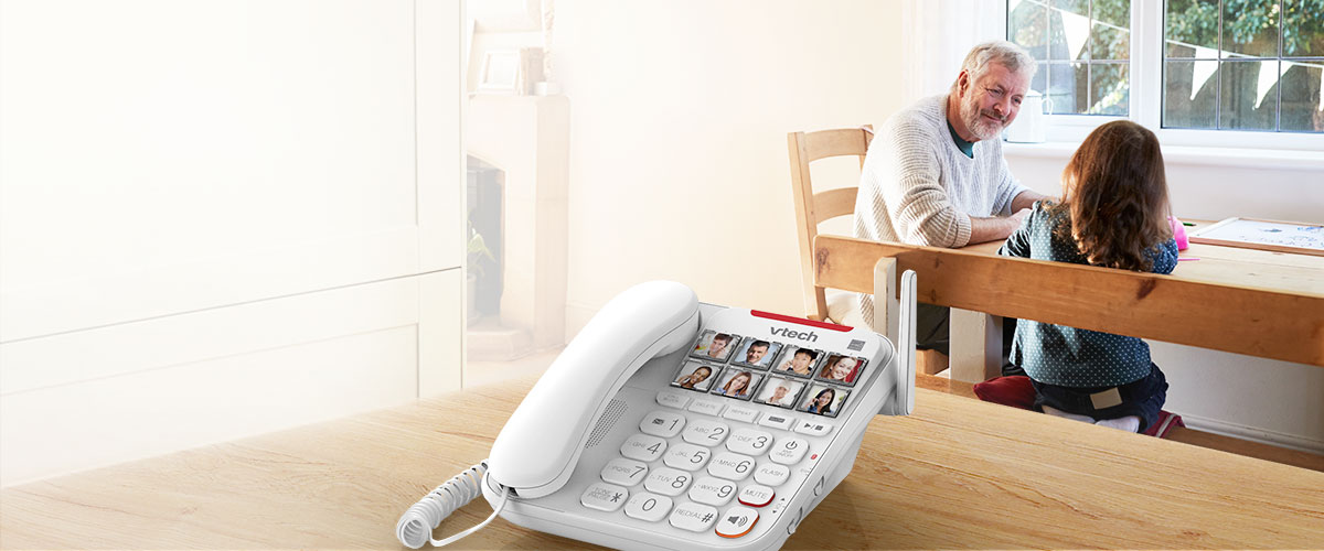 VTech Amplified Big Button Phone System for Seniors or the Hearing