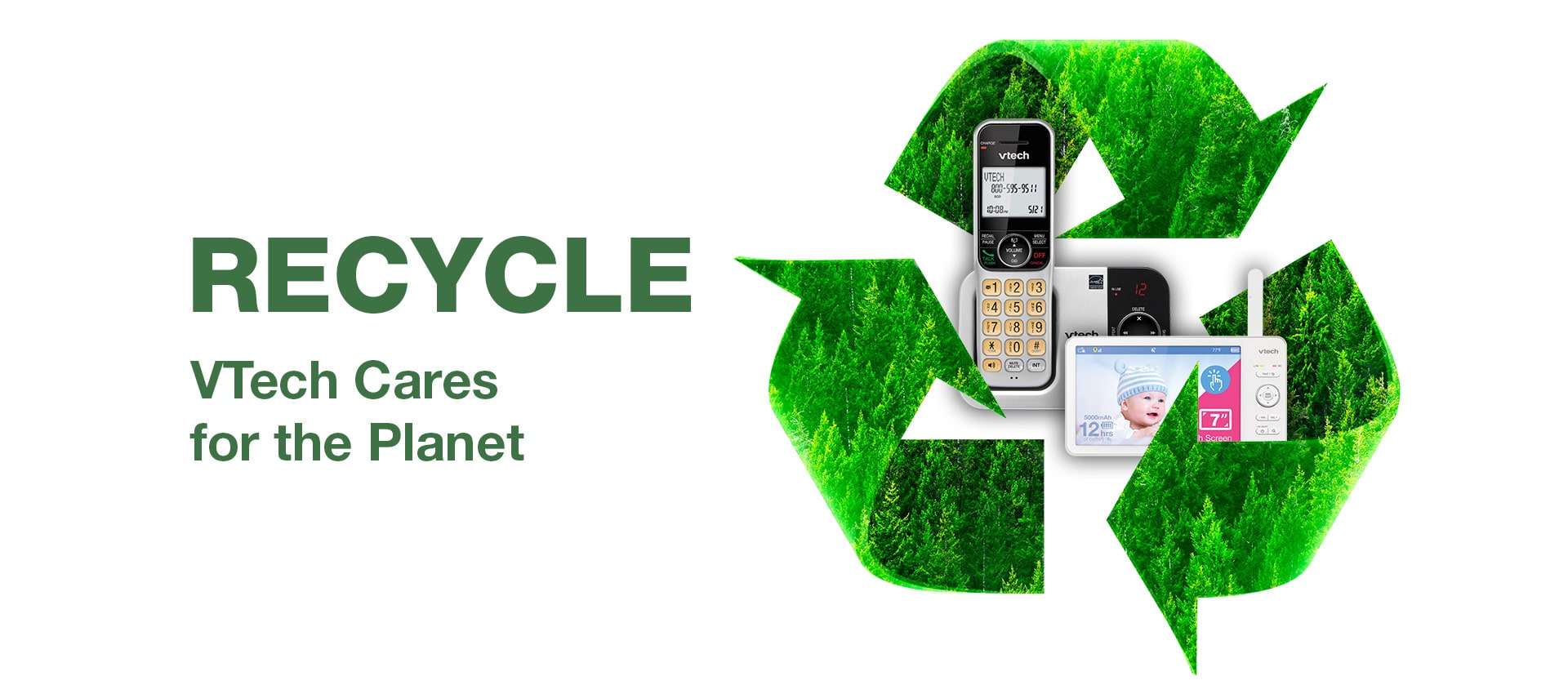 RECYCLE VTech Cares for the Planet