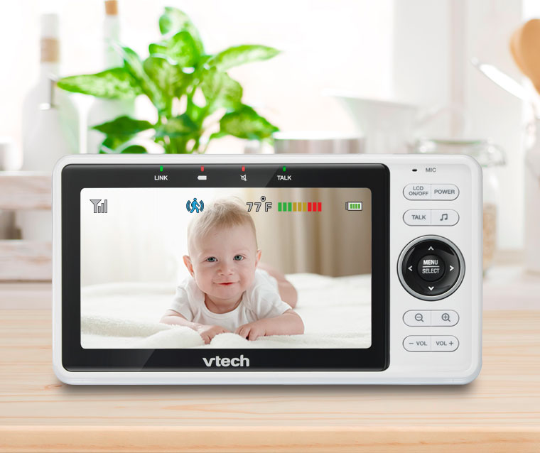  VTech Upgraded Smart WiFi Baby Monitor VM901, 5-inch 720p  Display, 1080p Camera, HD NightVision, Fully Remote Pan Tilt Zoom, 2-Way  Talk, Free Smart Phone App, Works with iOS, Android : Baby