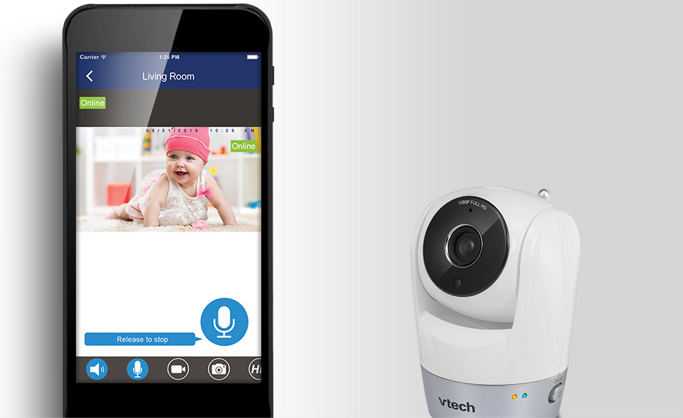 vtech baby monitor phone app