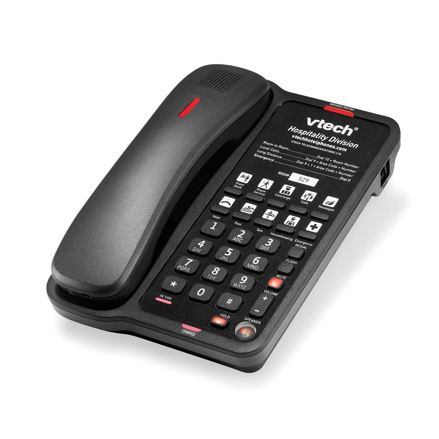 Image of 1-Line Classic Analog Cordless Phone | A1410 Matte Black