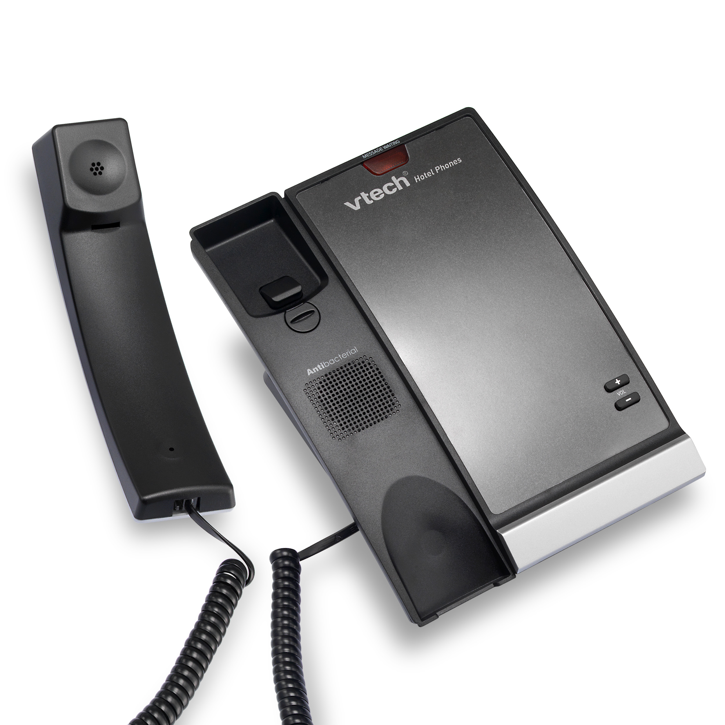 Image of 1-Line Contemporary Analog Lobby Phone | A2100 Silver & Black
