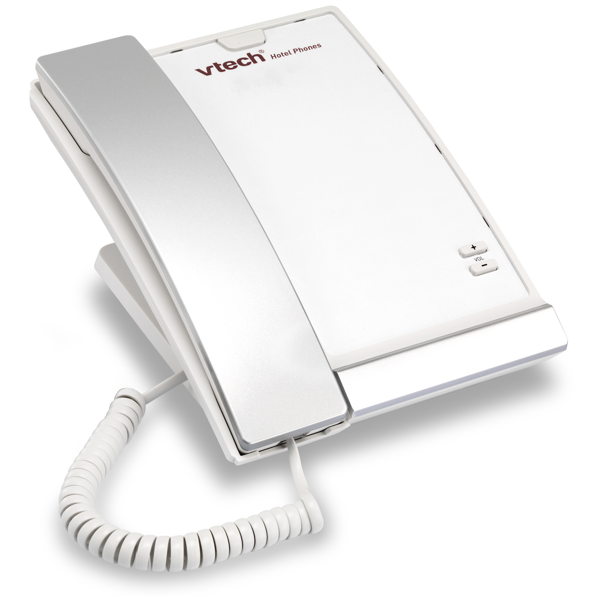 Image of 1-Line Contemporary Analog Lobby Phone | A2100 Silver & Pearl