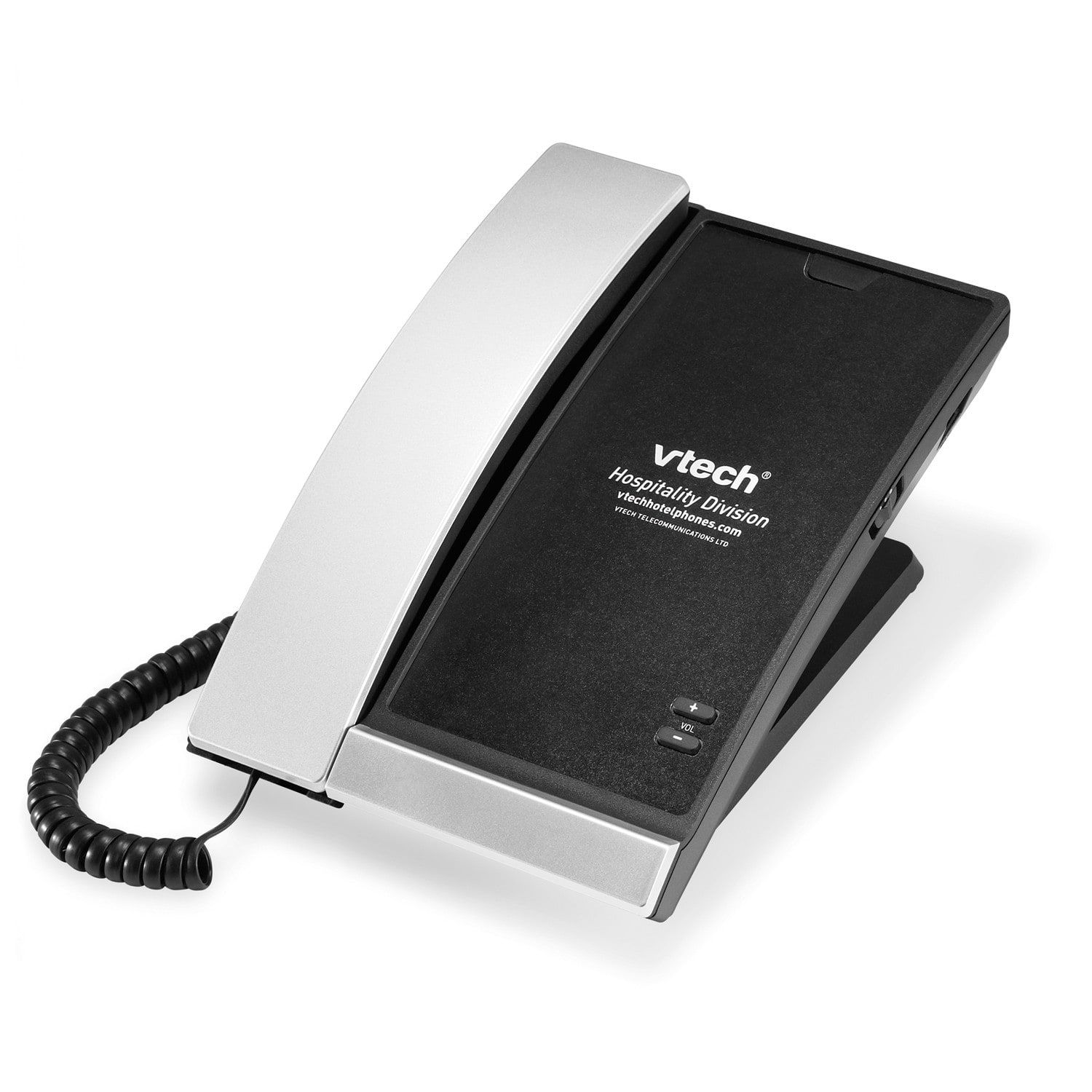 Image of 1-Line Contemporary Analog Lobby Phone | A2100 Silver & Black