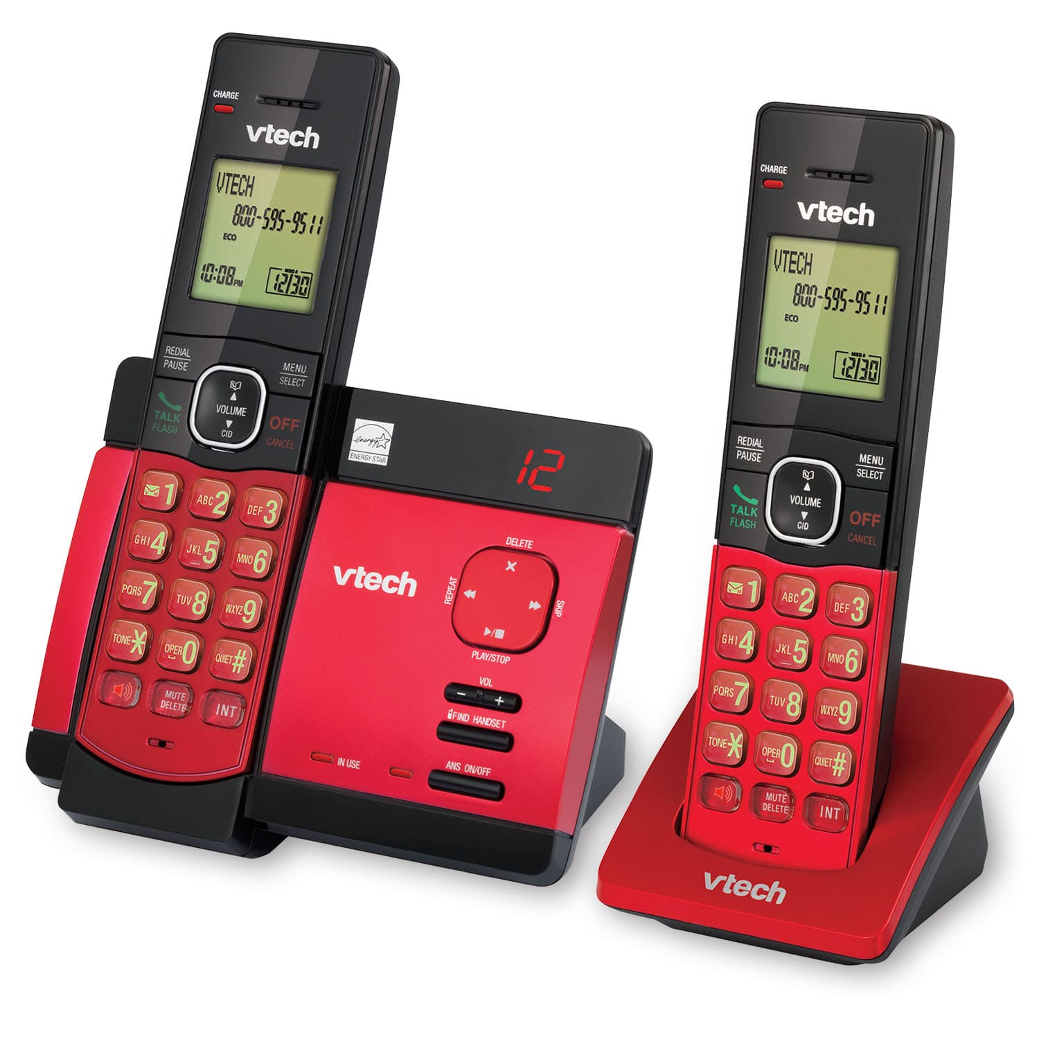 VTech CS6919-16 DECT 6.0 Cordless Phone with Caller ID/Call Waiting Red™ 