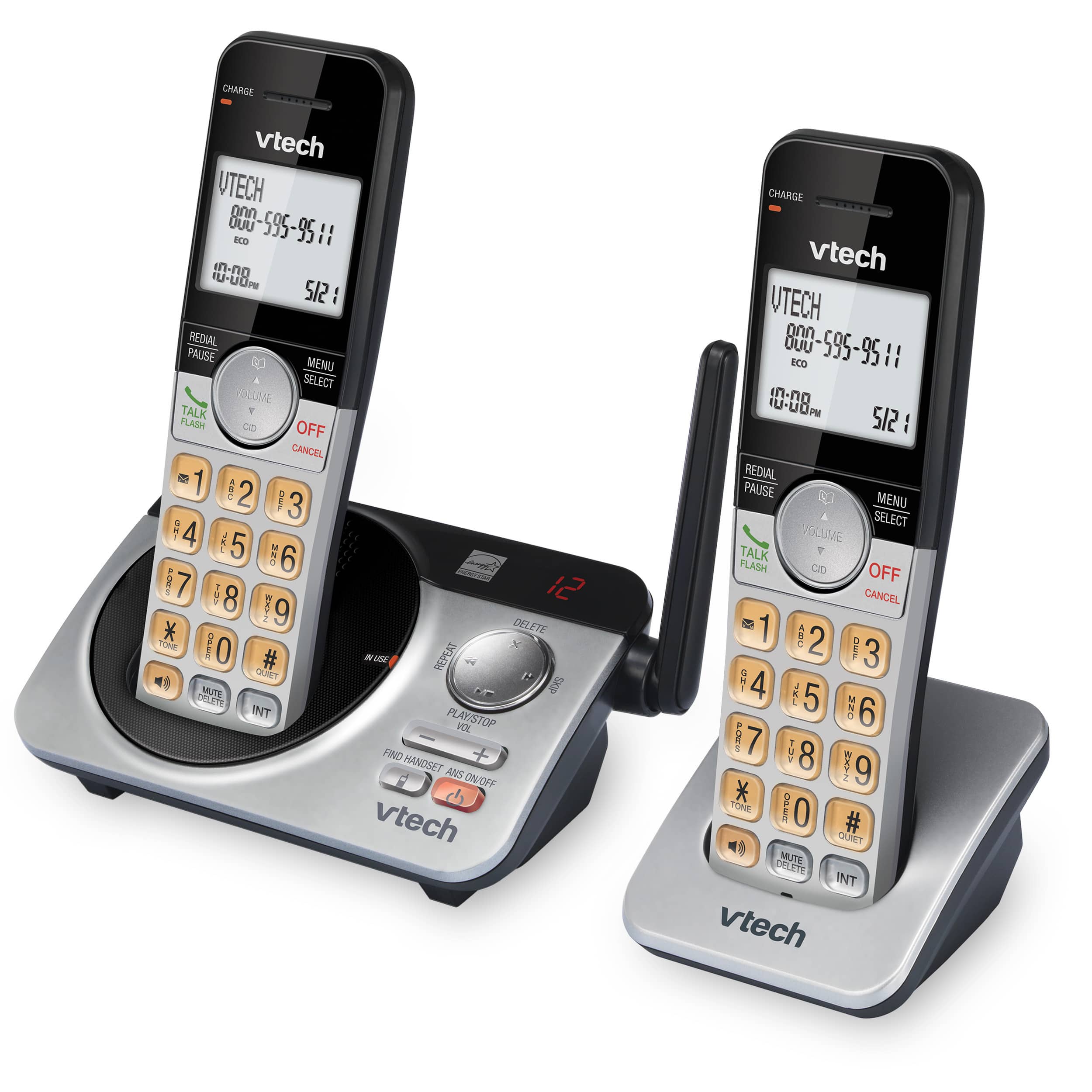 Handset Extended Range DECT 6.0 Expandable Cordless Phone with Answering System, CS5229-2 - view 2