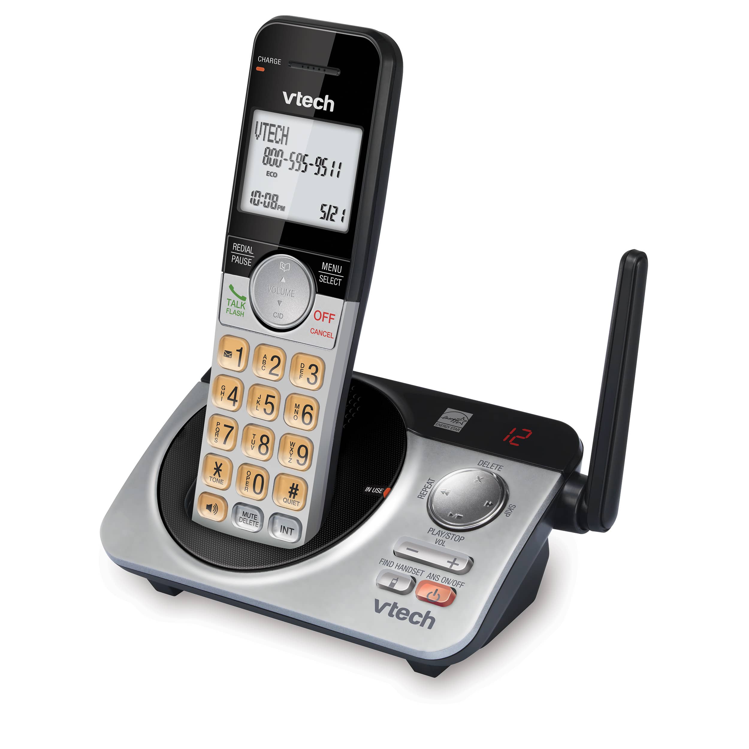 Extended Range DECT 6.0 Expandable Cordless Phone with Answering System, CS5229 - view 2