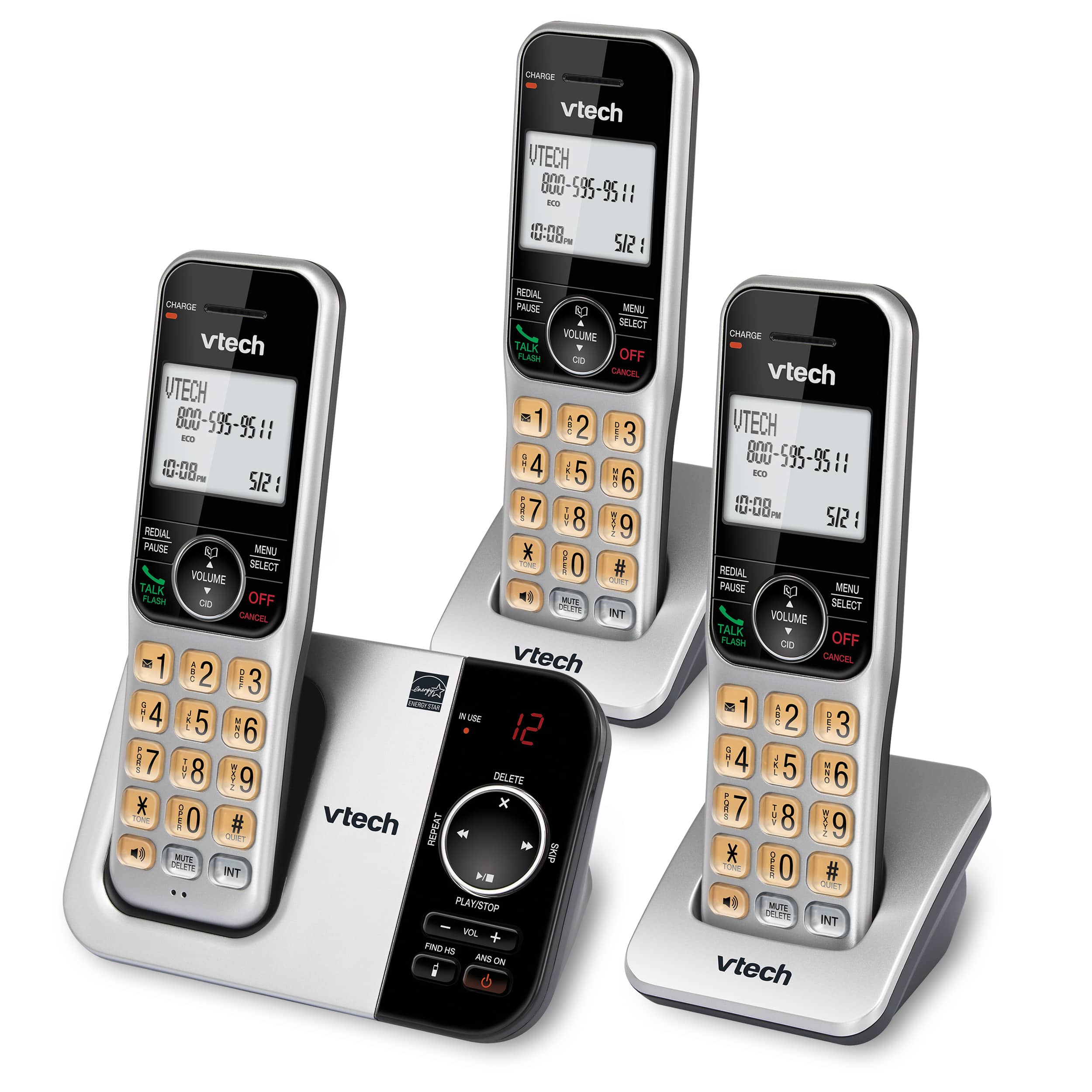 3 Handset Cordless Phone with Caller ID/Call Waiting