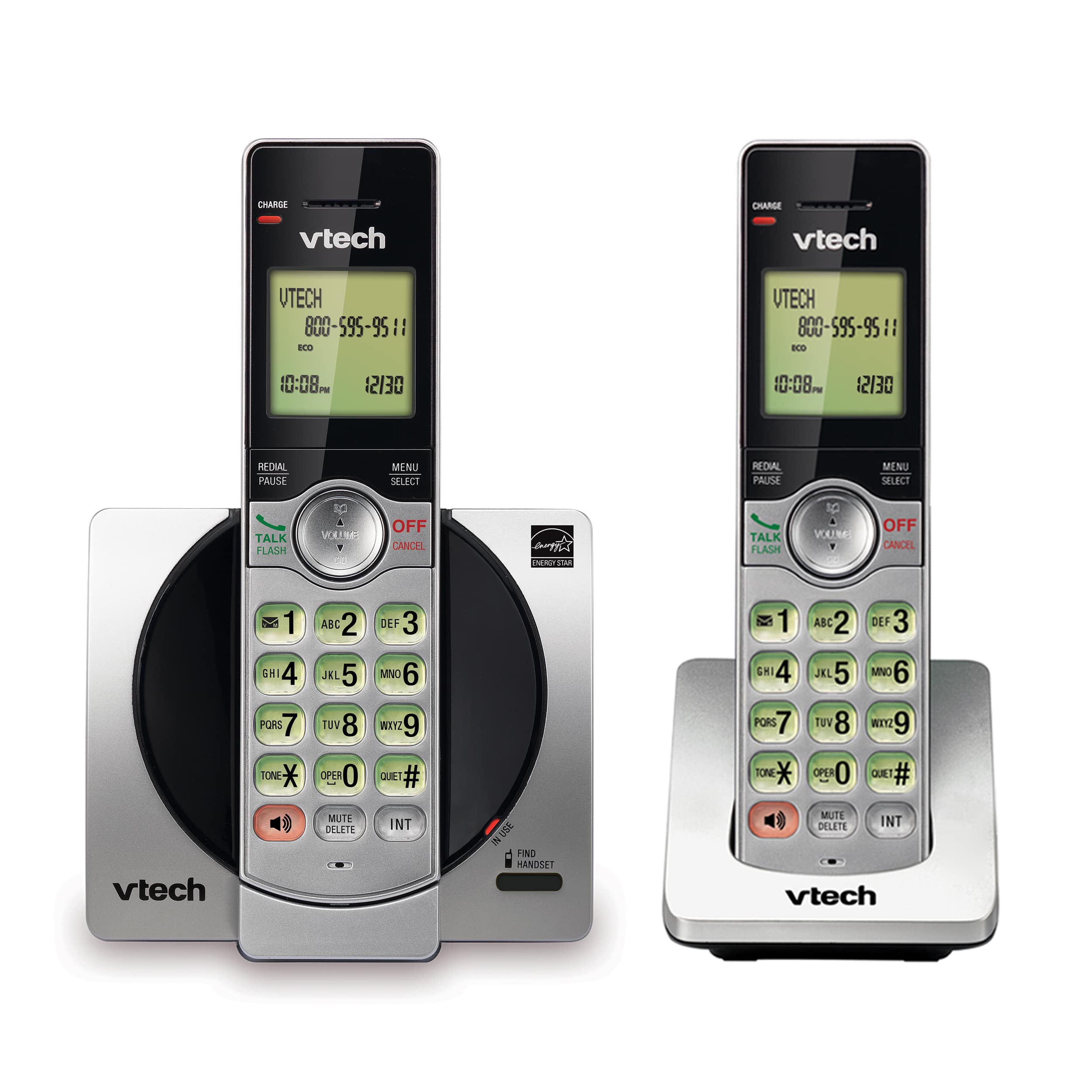 2 Handset Cordless Phone with Caller ID/Call Waiting - view 1