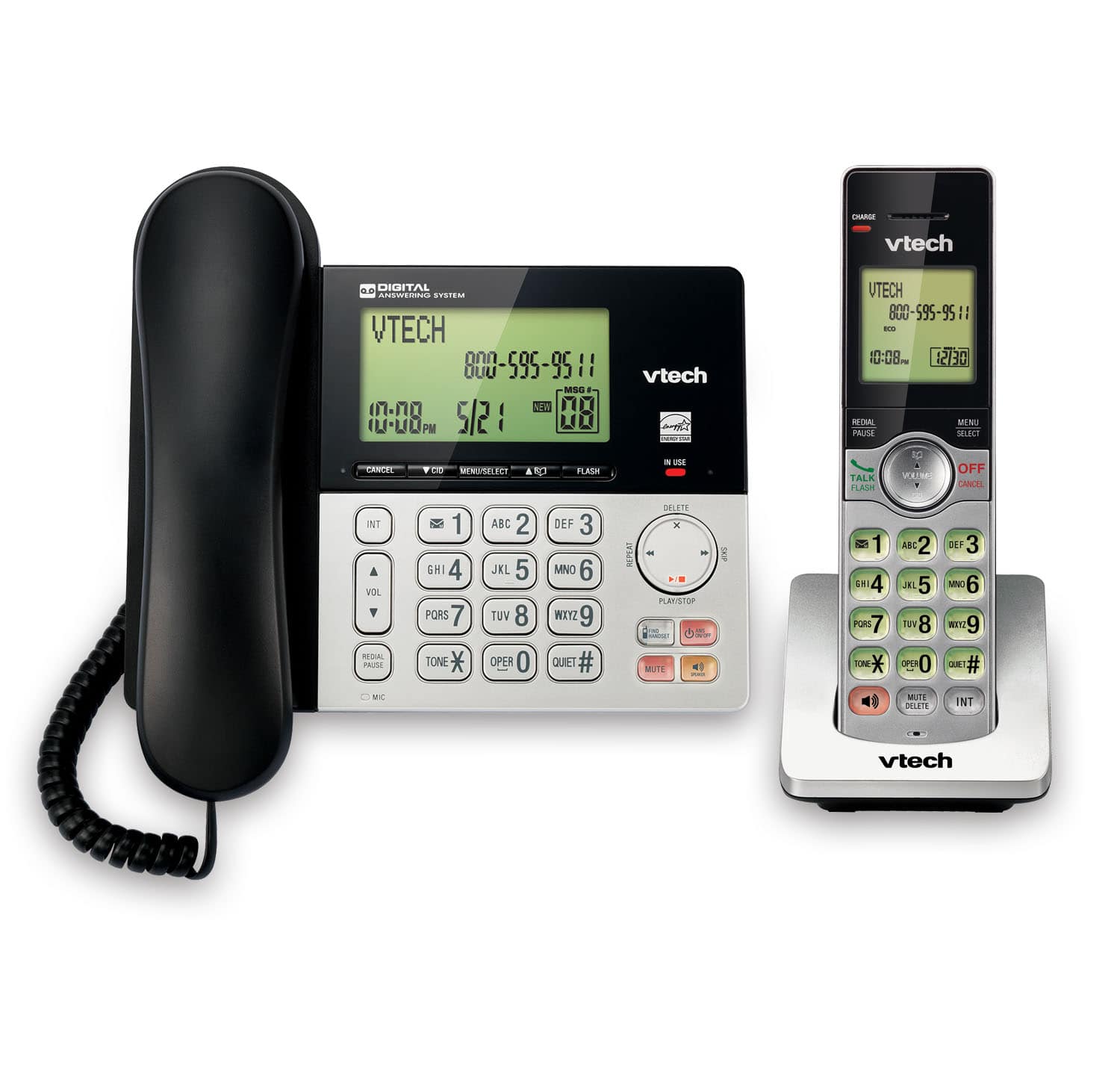 Corded/Cordless Answering System with Caller ID/Call Waiting