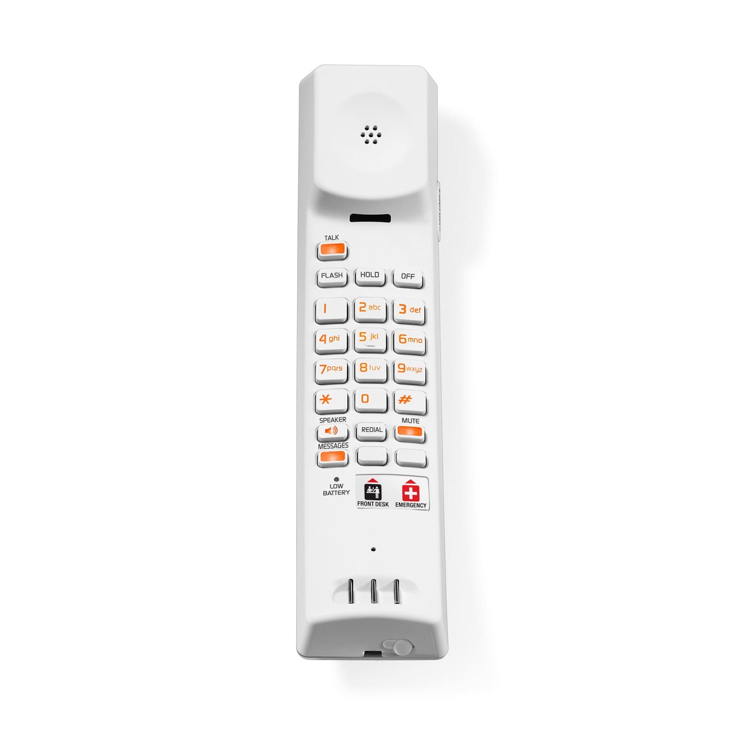 Image of Contemporary Analog Master Corded-Cordless Phone with Accessory Handset | CTM-A2510-USB Silver & Pearl