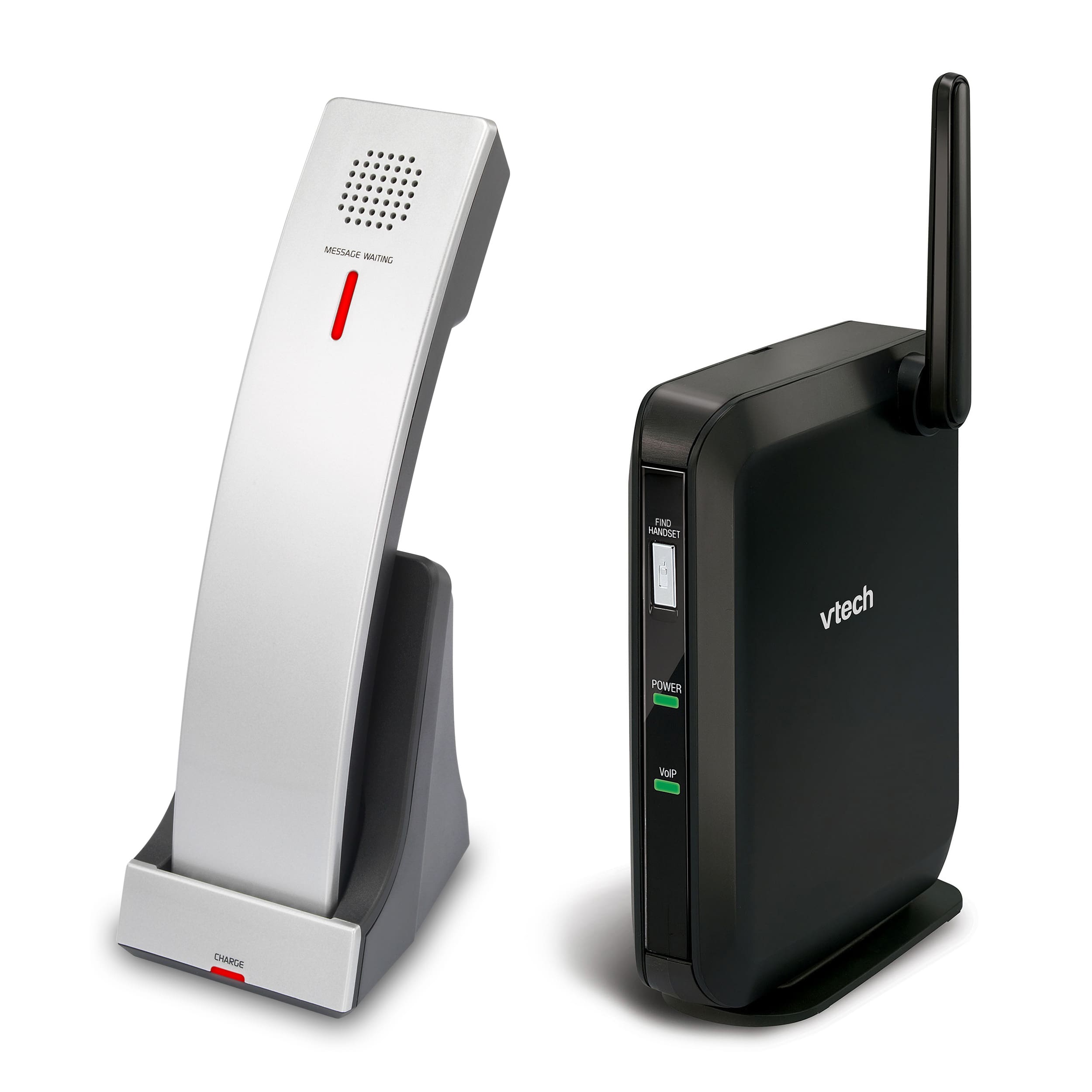 Image of SIP 1-Line Hidden Base with 1 Cordless Handset and Charger | CTM-S2115 Silver Black