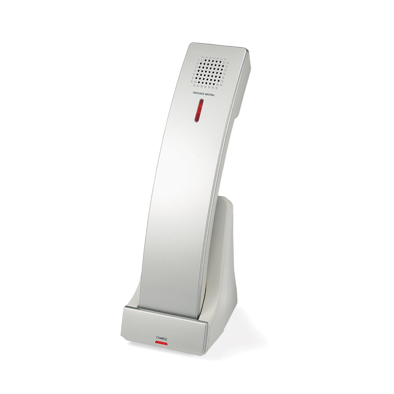 1-Line SIP Contemporary Cordless Accessory Handset and Charger - Silver & Pearl