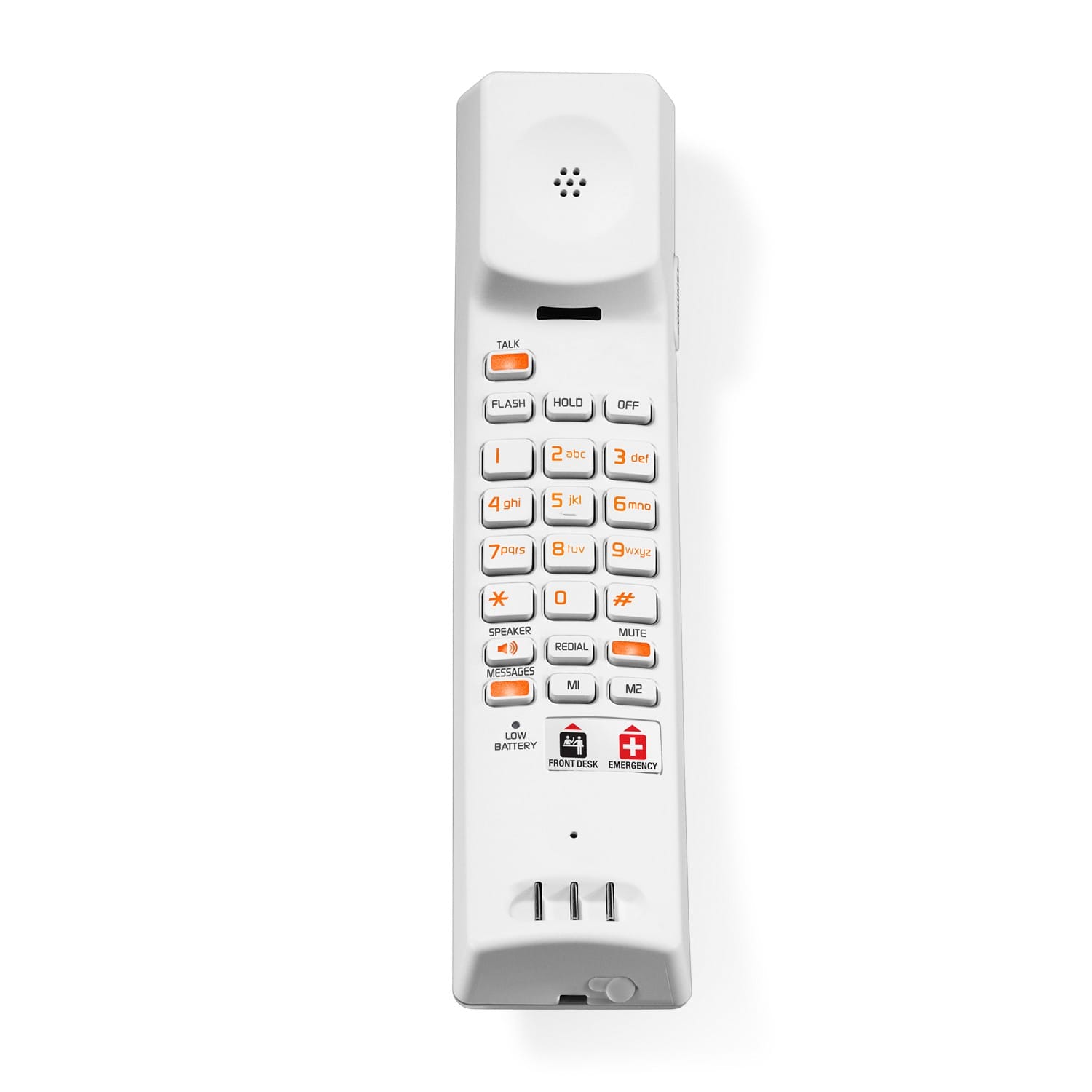 Image of 1-Line Contemporary SIP Cordless Phone | CTM-S2411 Silver & Pearl