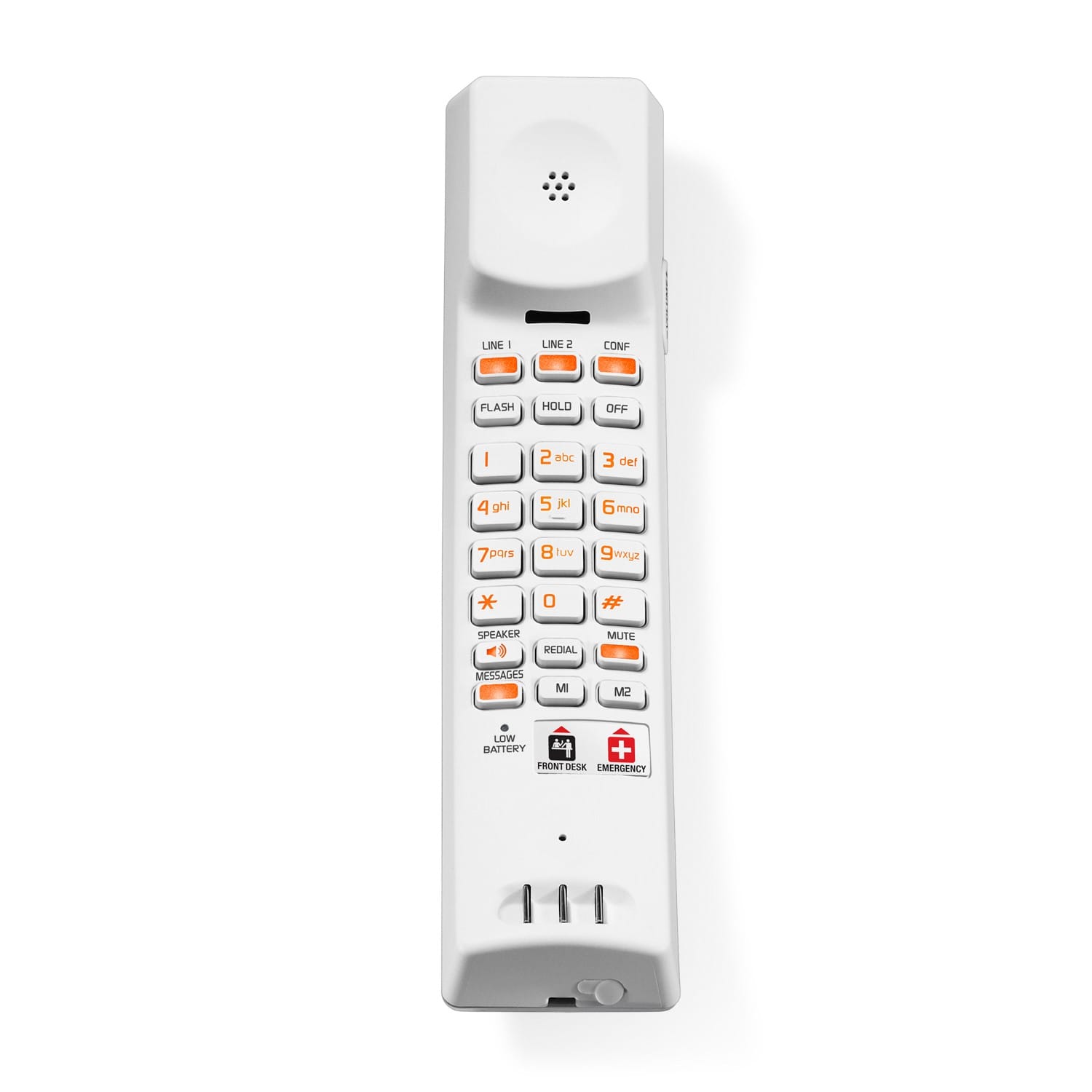 Image of 2-Line Contemporary SIP Cordless Phone | CTM-S2421 Silver & Pearl