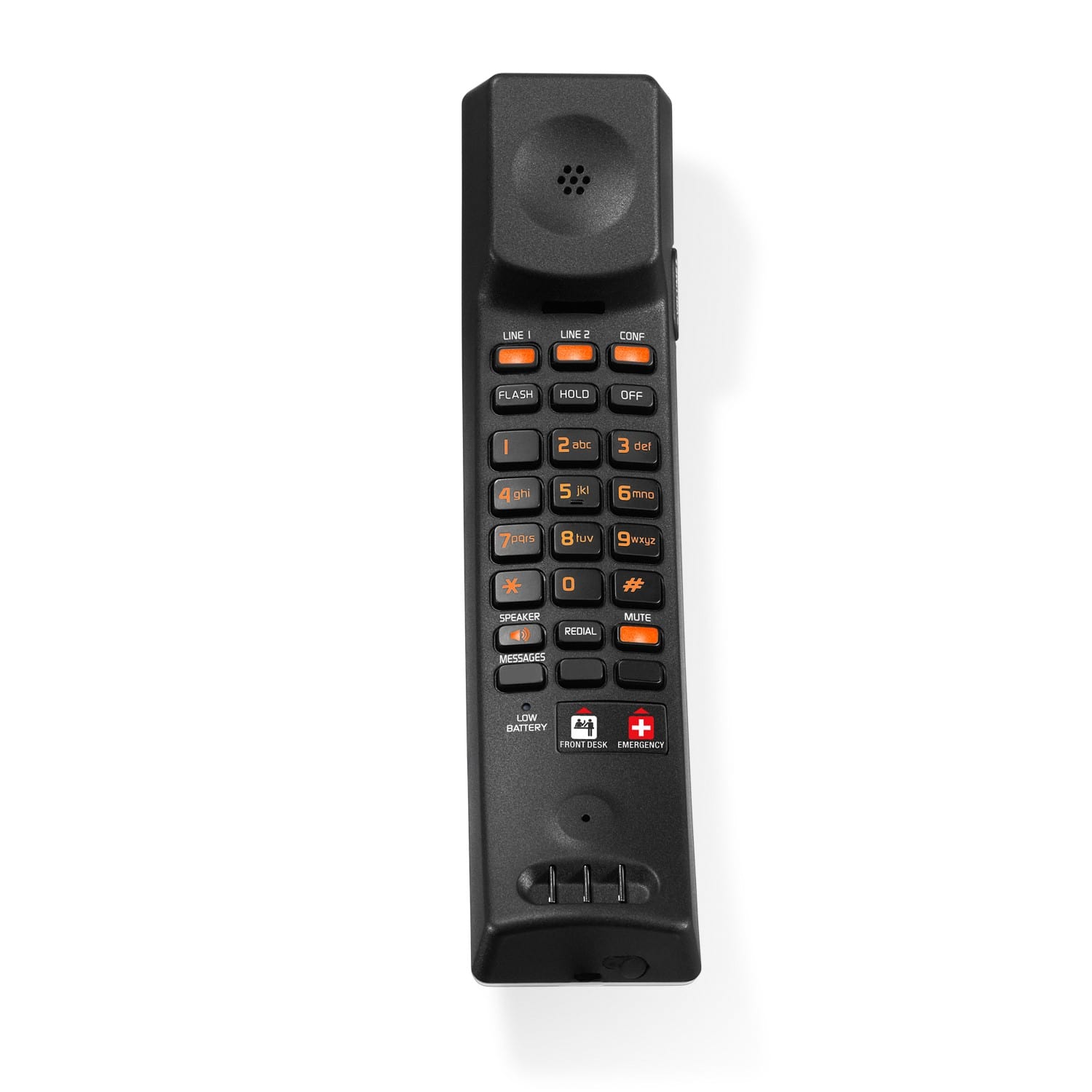 Image of 2-Line Contemporary SIP Cordless Accessory Handset with Speed Dials | CTM-S242SDU Silver & Black