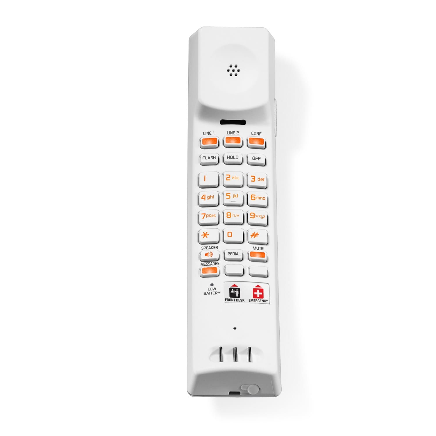 Image of 2-Line Contemporary SIP Cordless Accessory Handset with Speed Dials | CTM-S242SDU Silver & Pearl