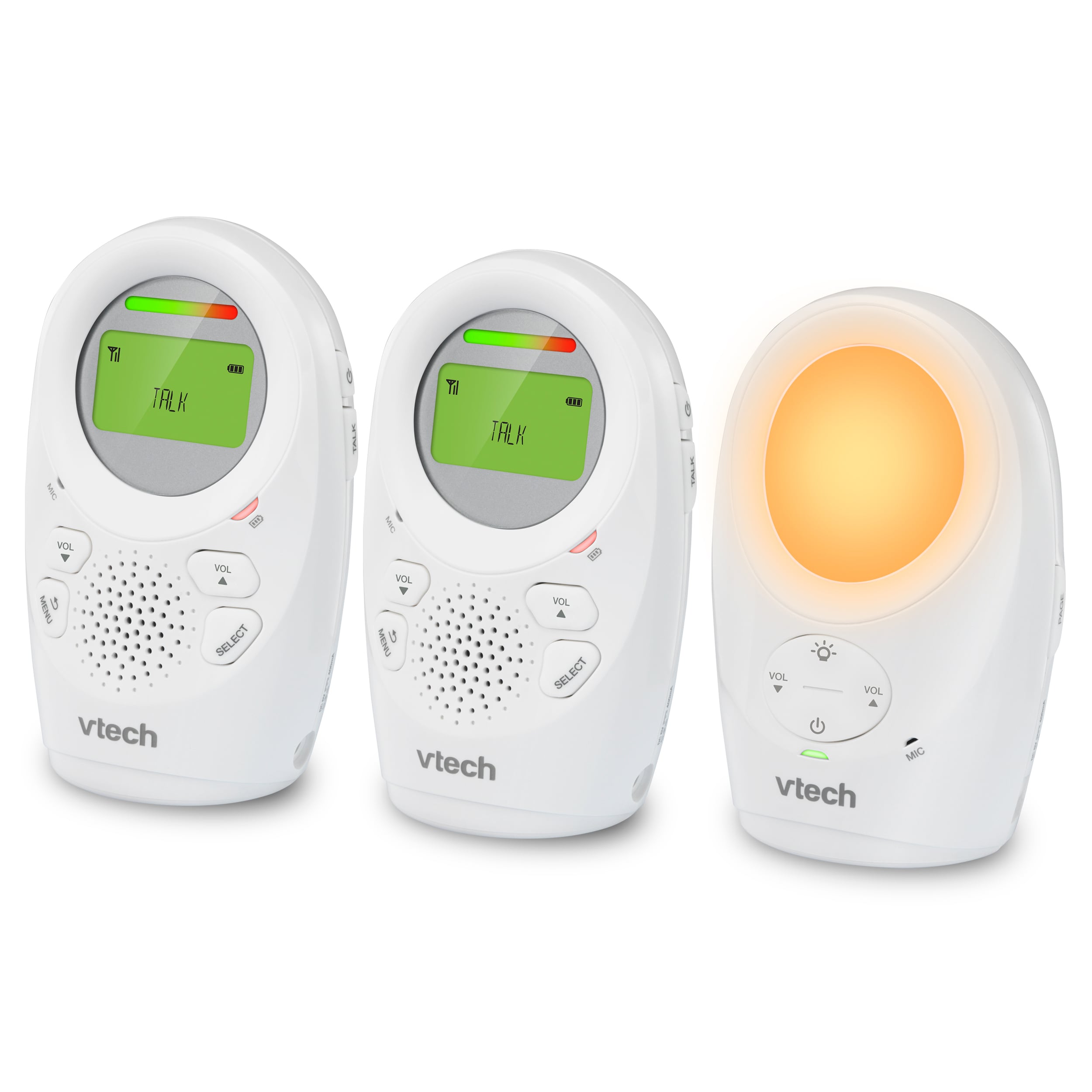 Enhanced Range Digital Audio Baby Monitor with 2 Parent Units