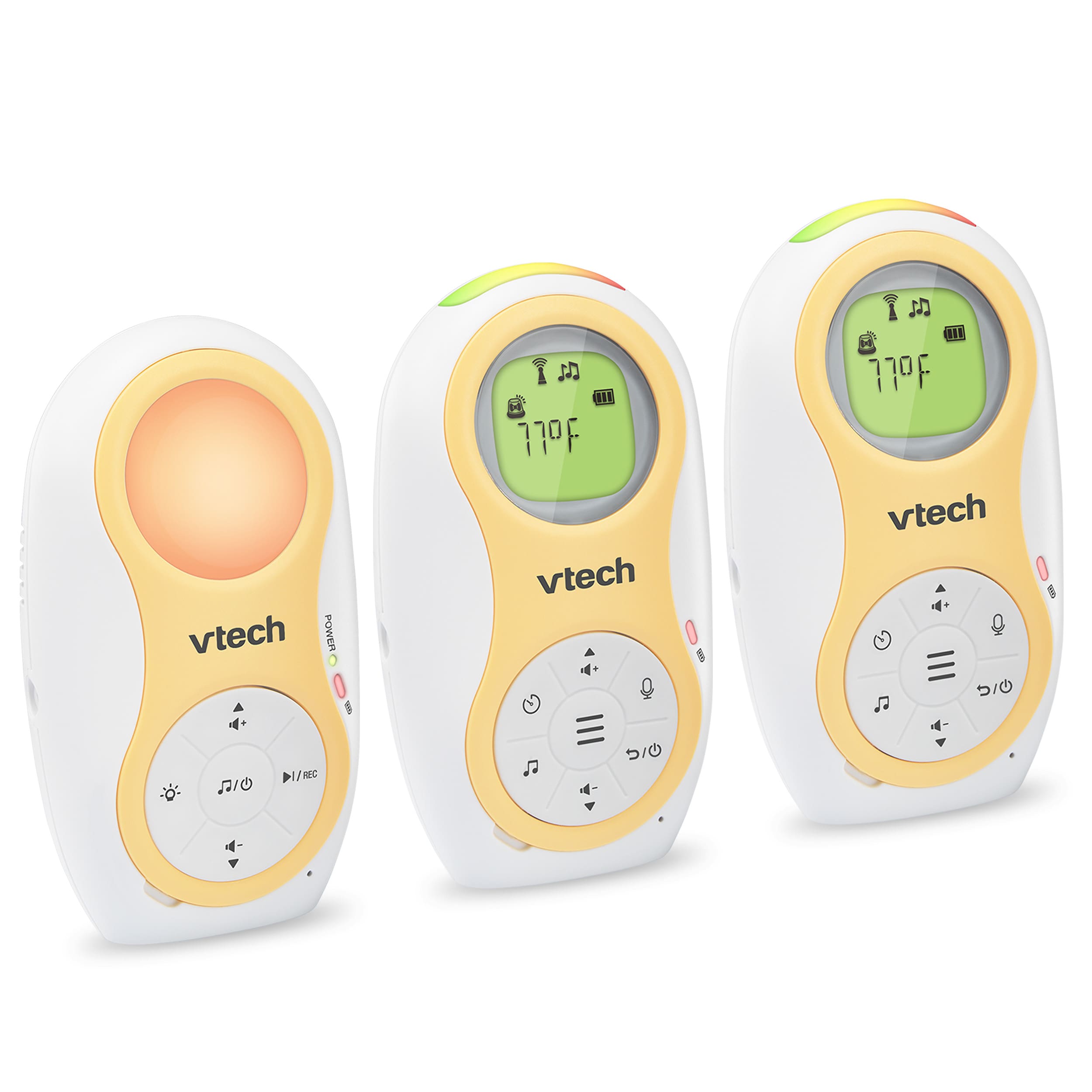 2 Parent Unit Enhanced Range Digital Audio Baby Monitor with Night Light
