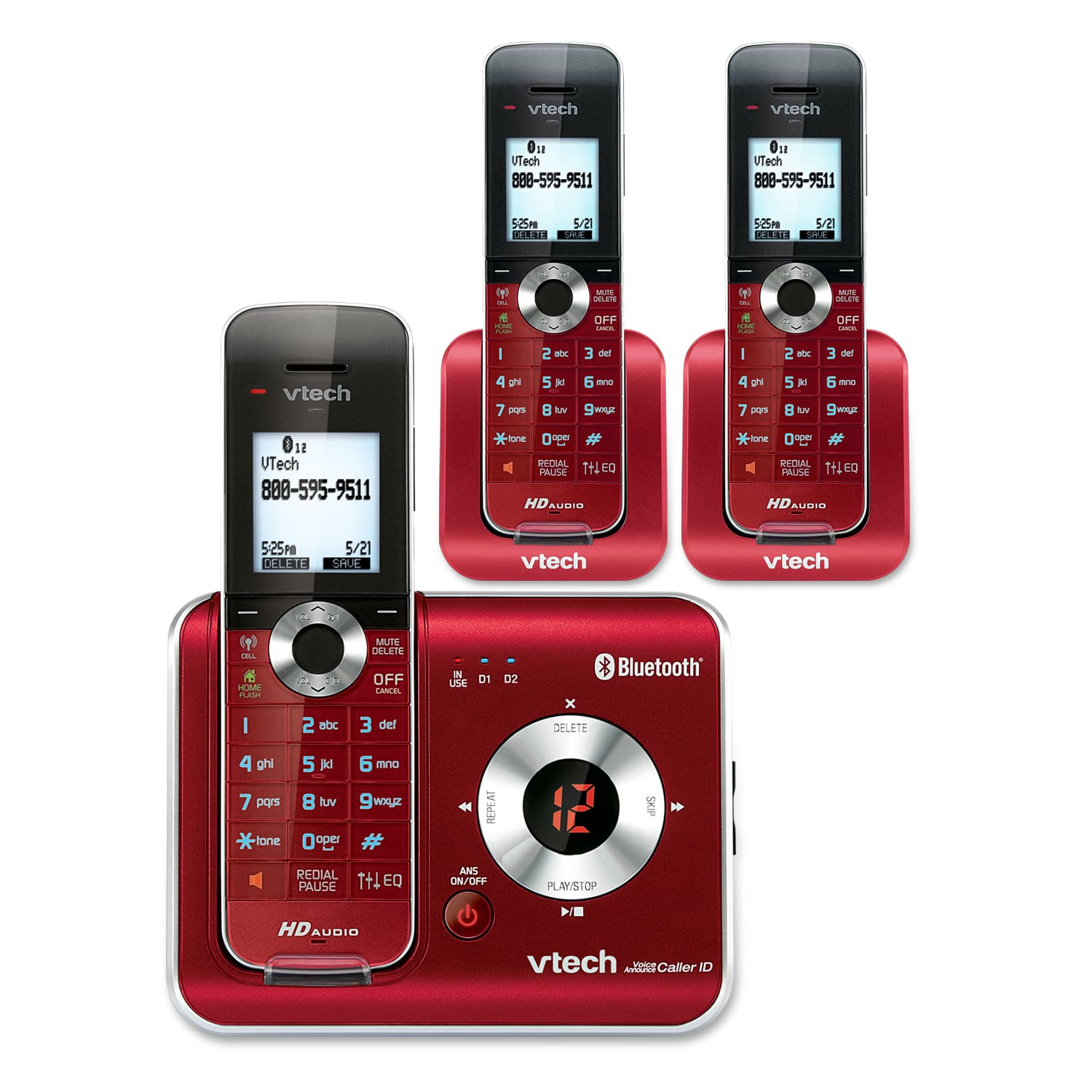 3 Handset Connect to Cell™ Answering System with Caller ID/Call Waiting - view 1