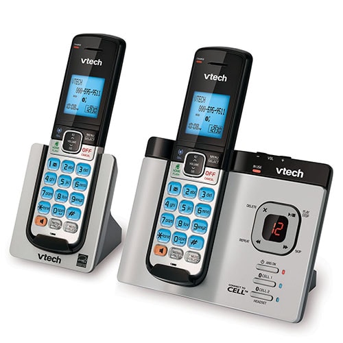 VTECH DS6671-3 DECT 6.0 Connect to Cell TM 2-Handset Phone System & Cordless He 