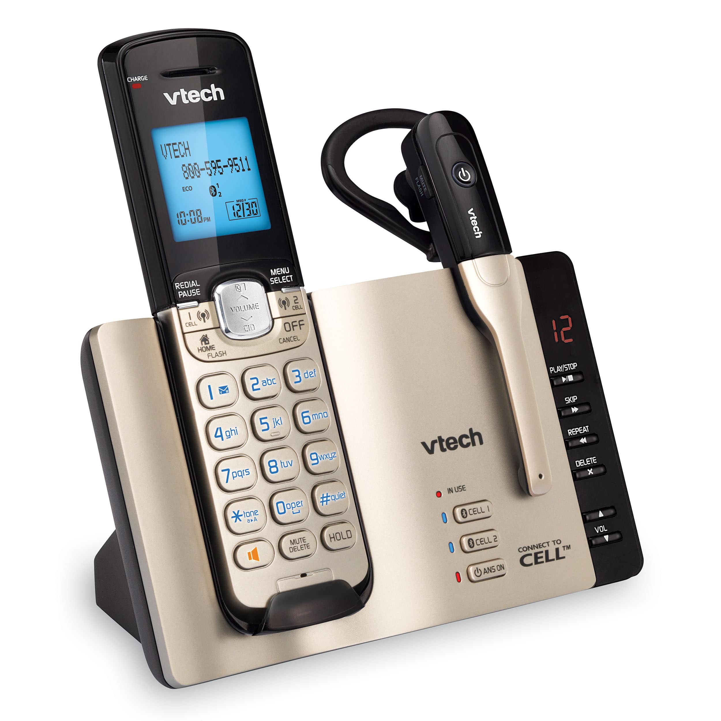 6 Handset Connect to Cell™ Phone System with Caller ID/Call Waiting