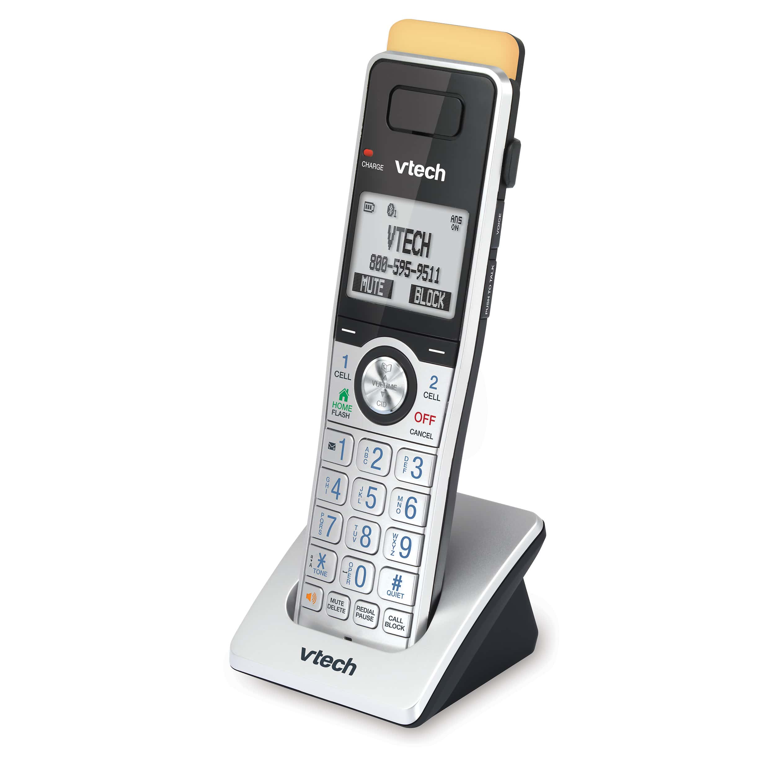 Accessory Handset with Super Long Range, Bluetooth Connect to Cell, and Smart Call Blocker - view 1