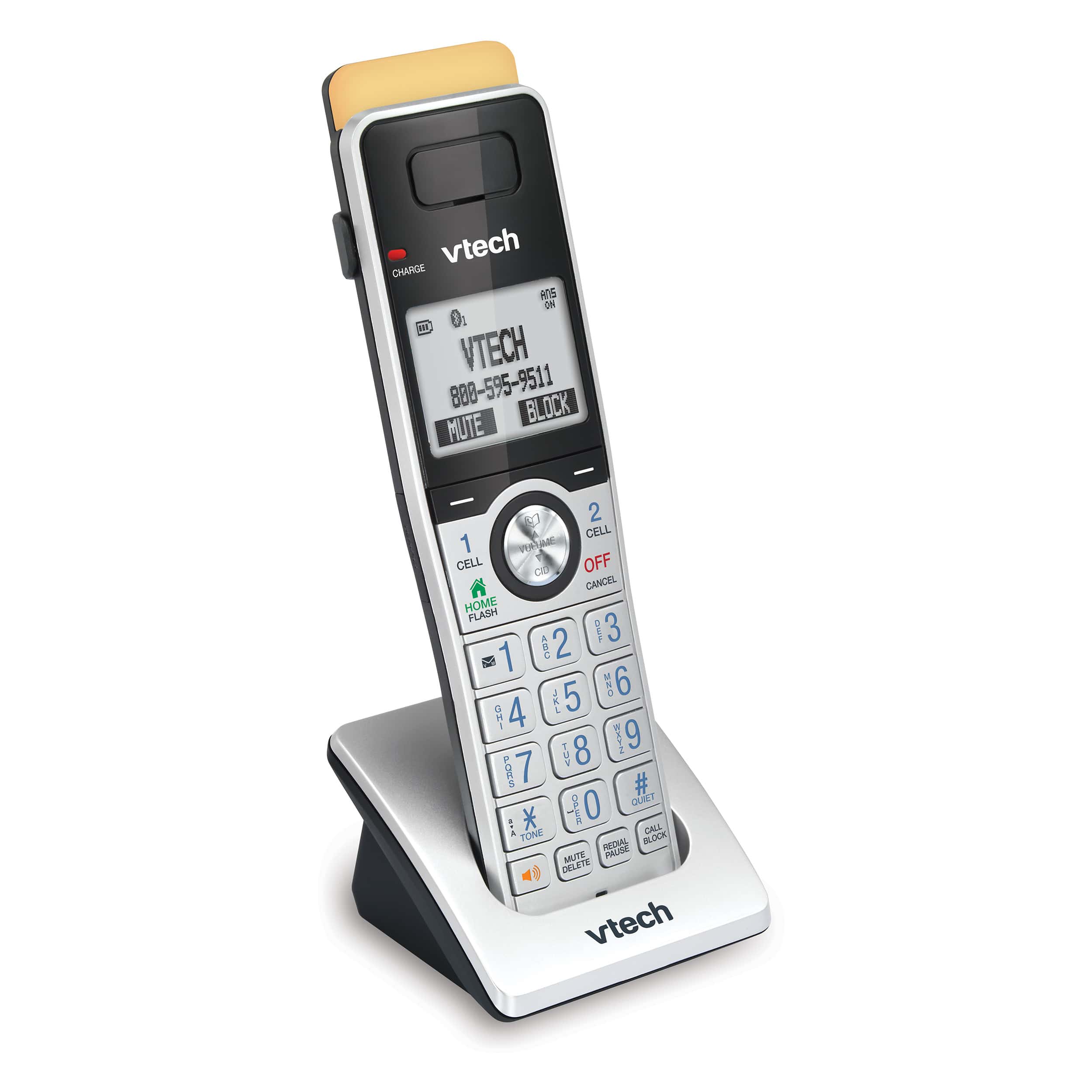 Accessory Handset with Super Long Range, Bluetooth Connect to Cell, and Smart Call Blocker - view 3