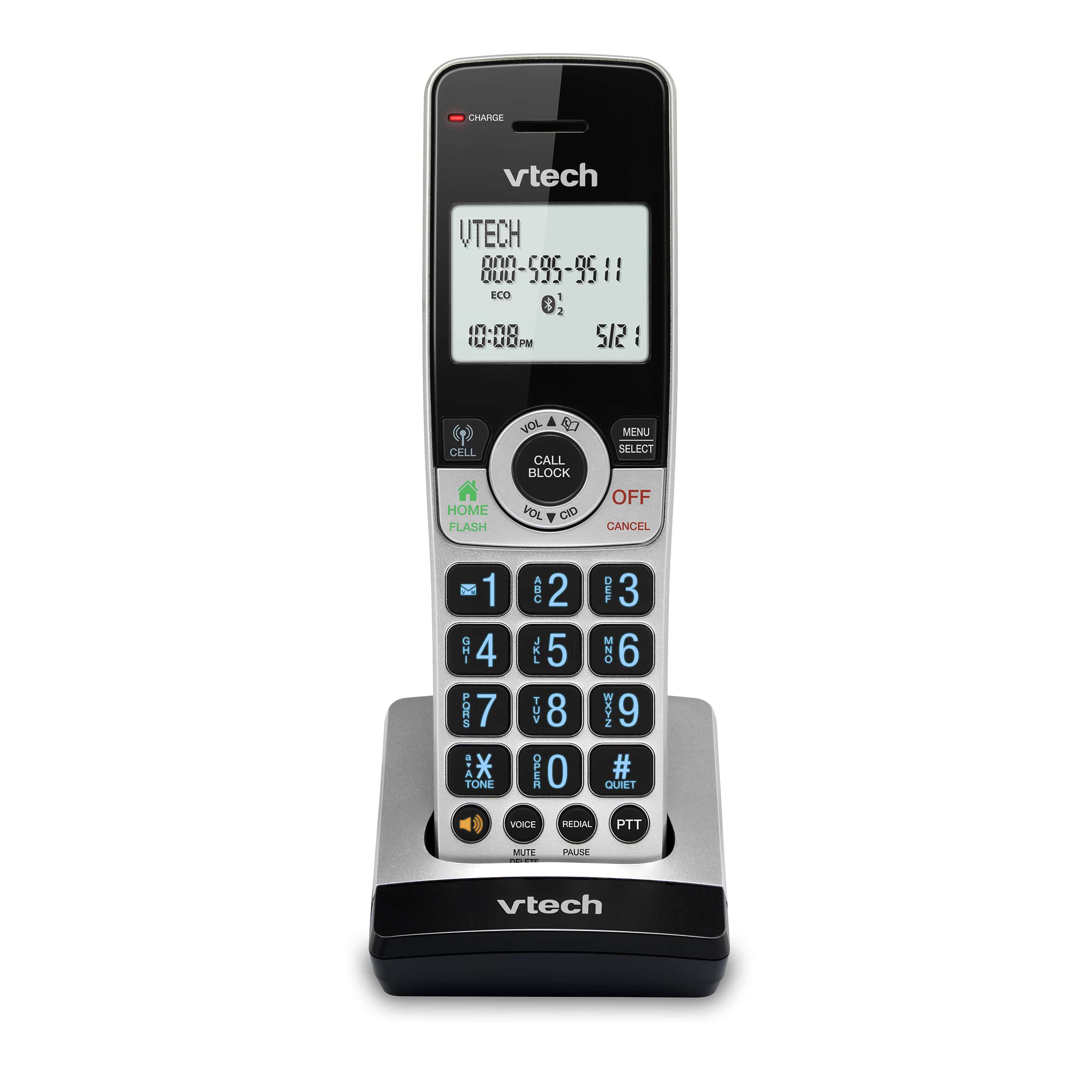 Accessory Handset with Bluetooth Connect to Cell, and Smart Call Blocker - view 1