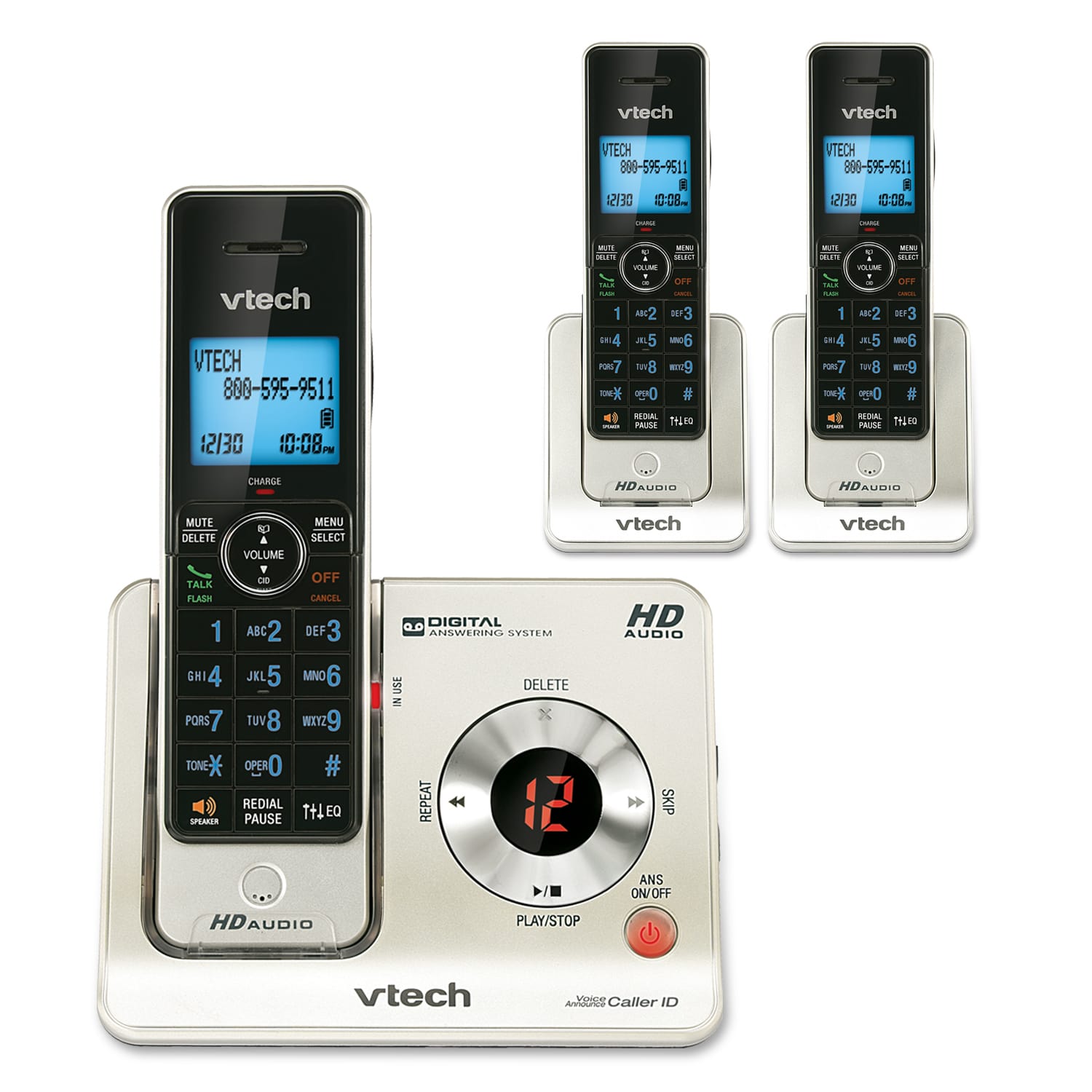 3 Handset Answering System with Caller ID/Call Waiting