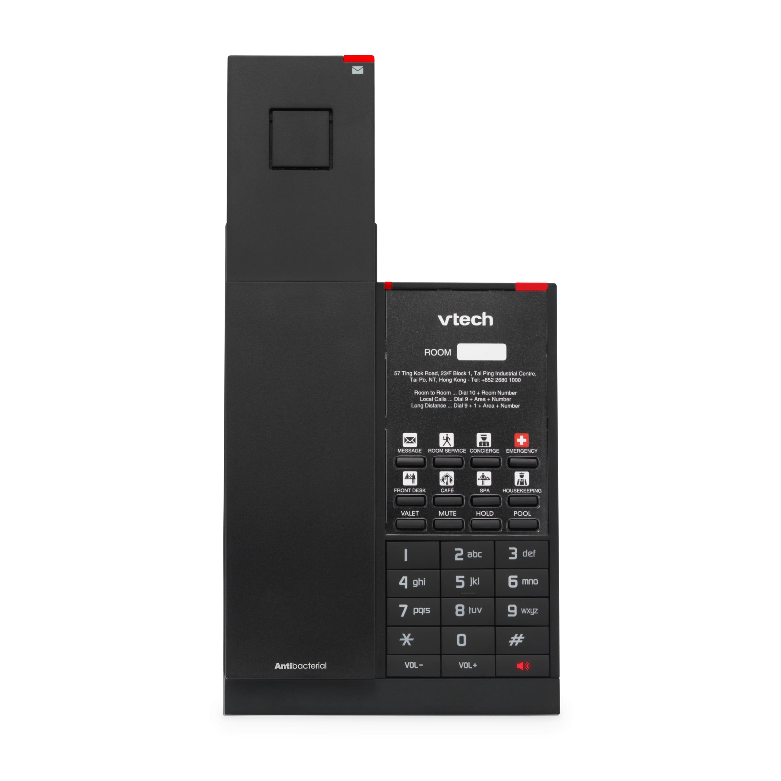 Image of 1-Line Analog Cordless Phone with Battery Backup | NG-A3411 Matte Black