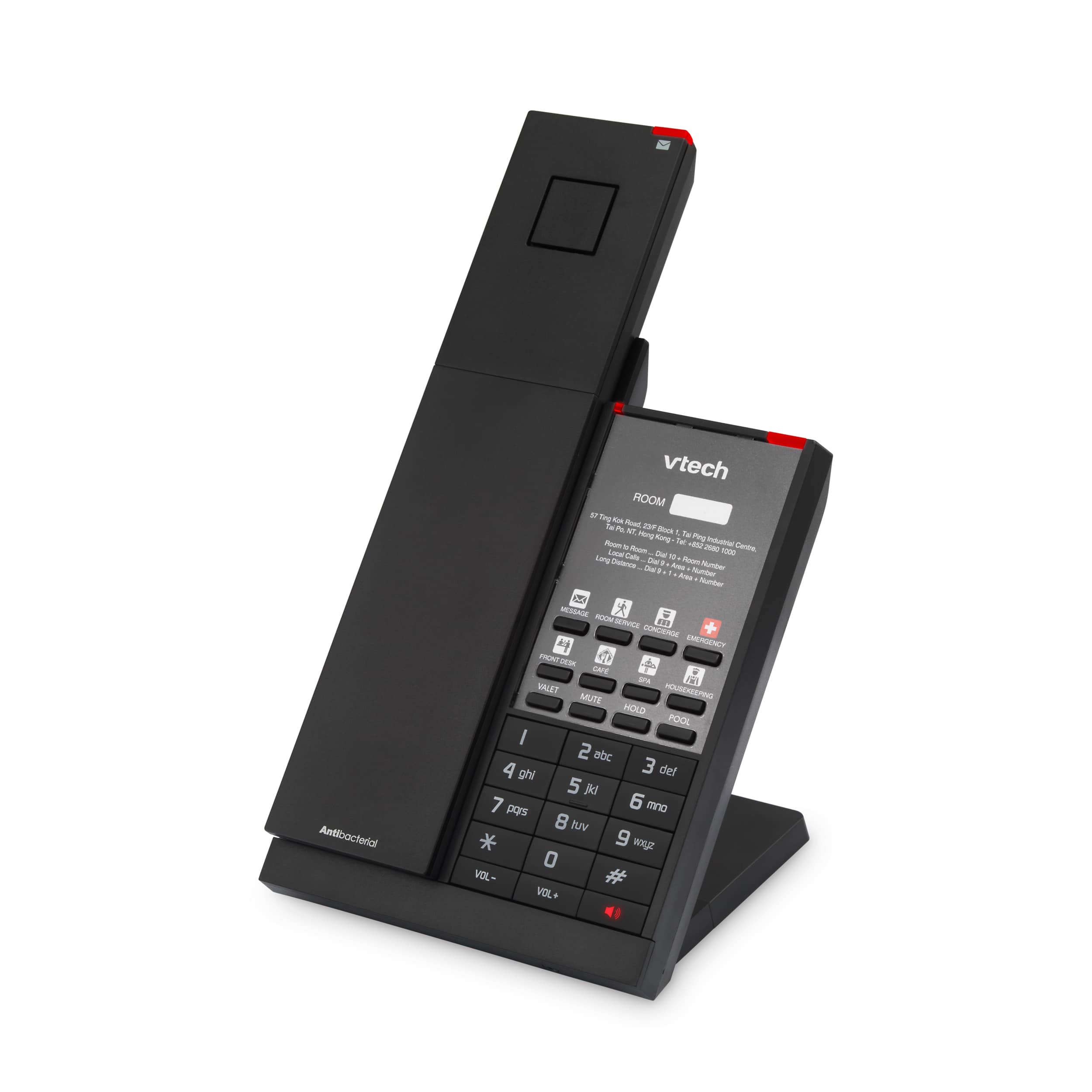 Image of 1-Line Analog Cordless Phone with Battery Backup | NG-A3411 Matte Black