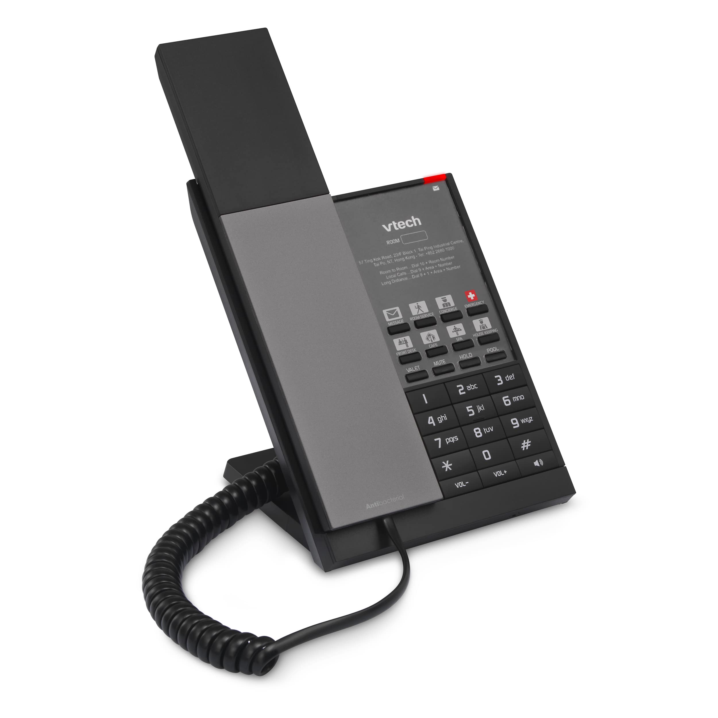Image of 1-Line SIP Corded Phone | NG-S3211 Gunmetal & Black