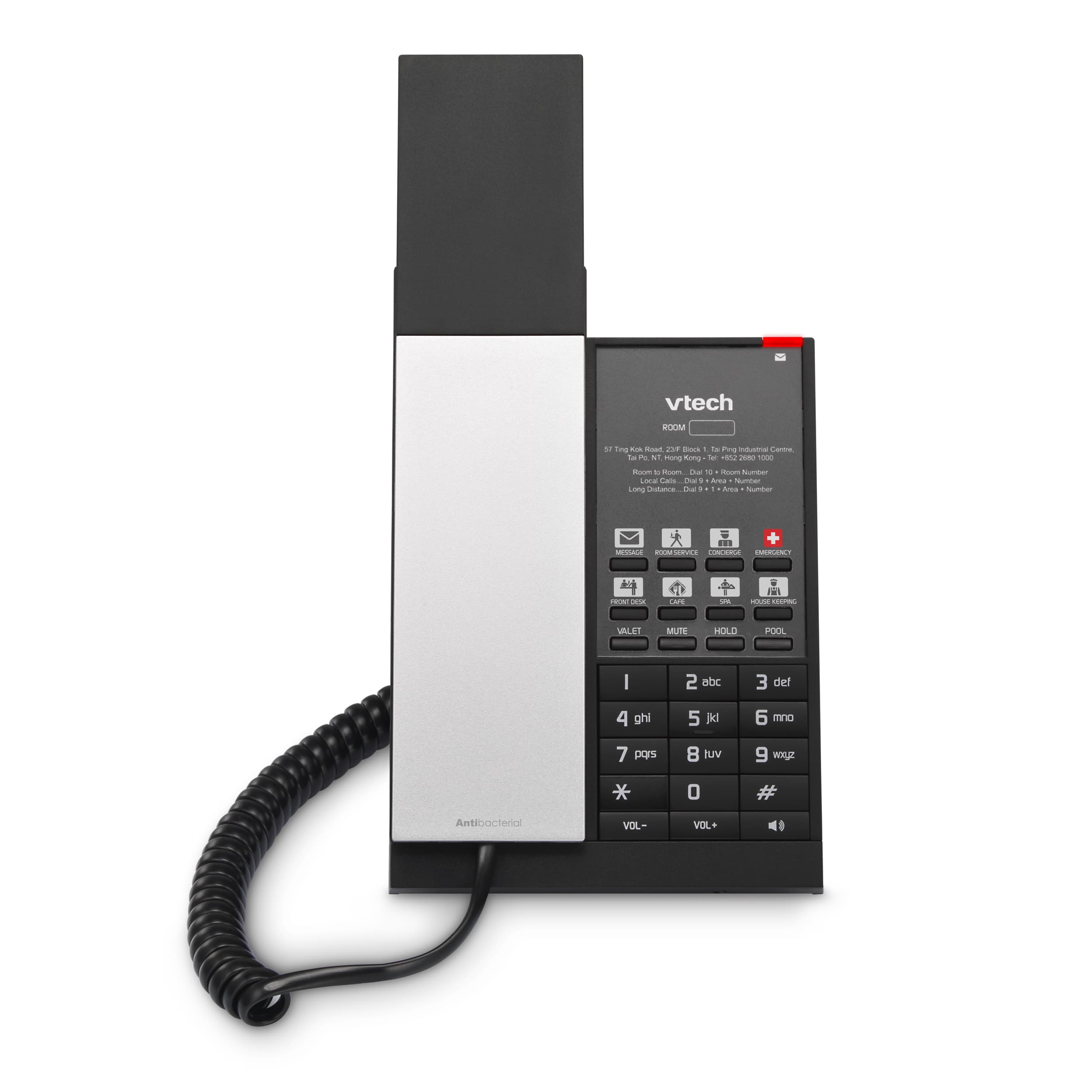 Image of 1-Line SIP Corded Phone | NG-S3211 Silver Black