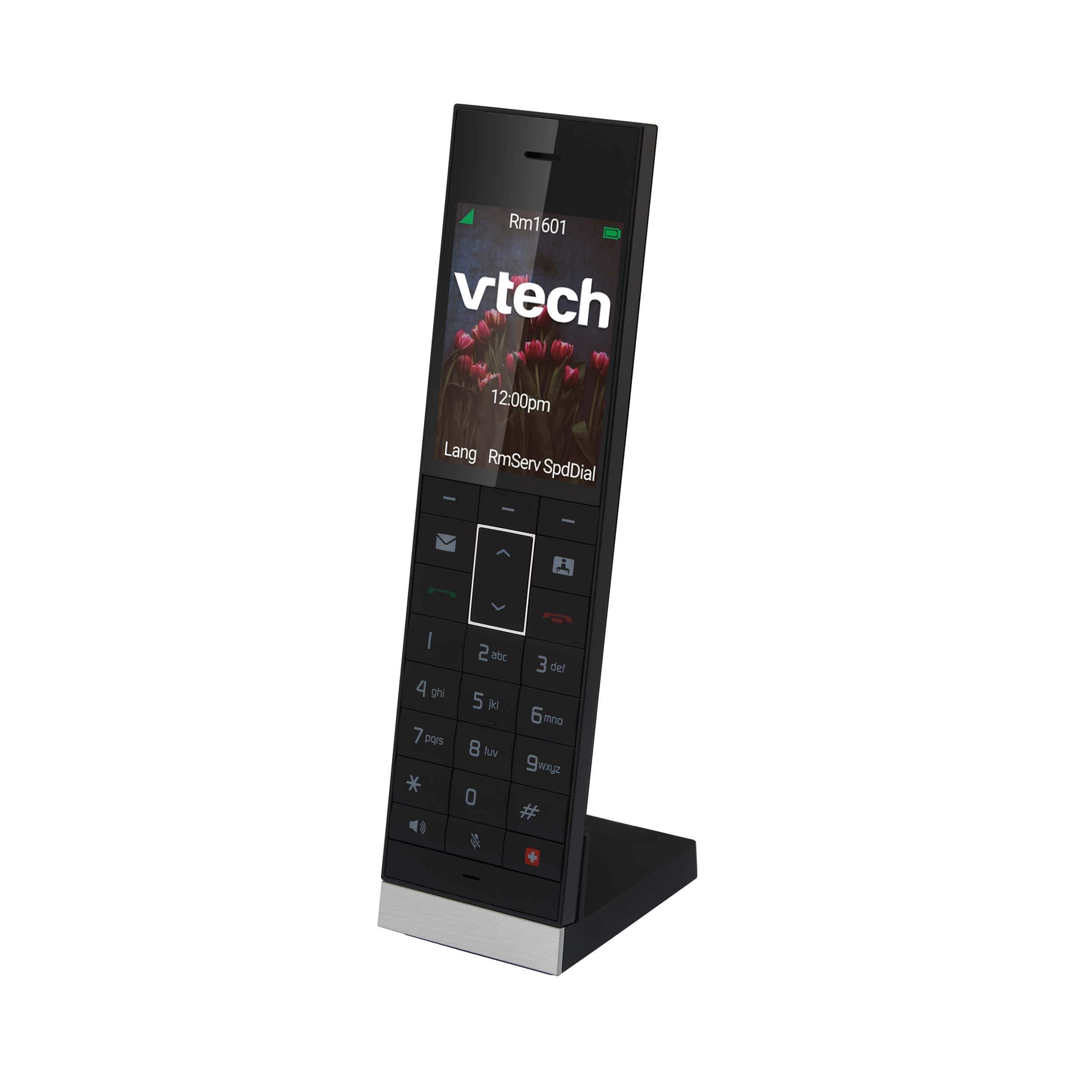 Image of 1-Line Analog Hidden Base with 1 Cordless Color Handset and Charger | CTM-A2116 Silver & Black
