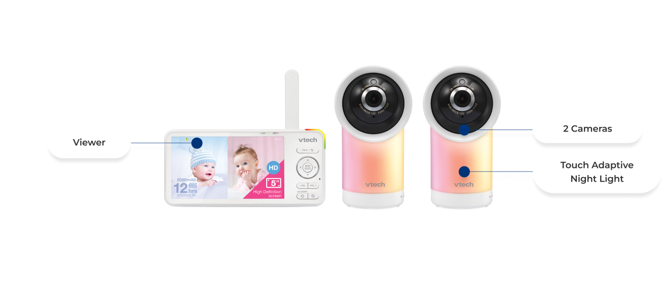 2 Cameras, Viewer, Touch Adaptive Night Light