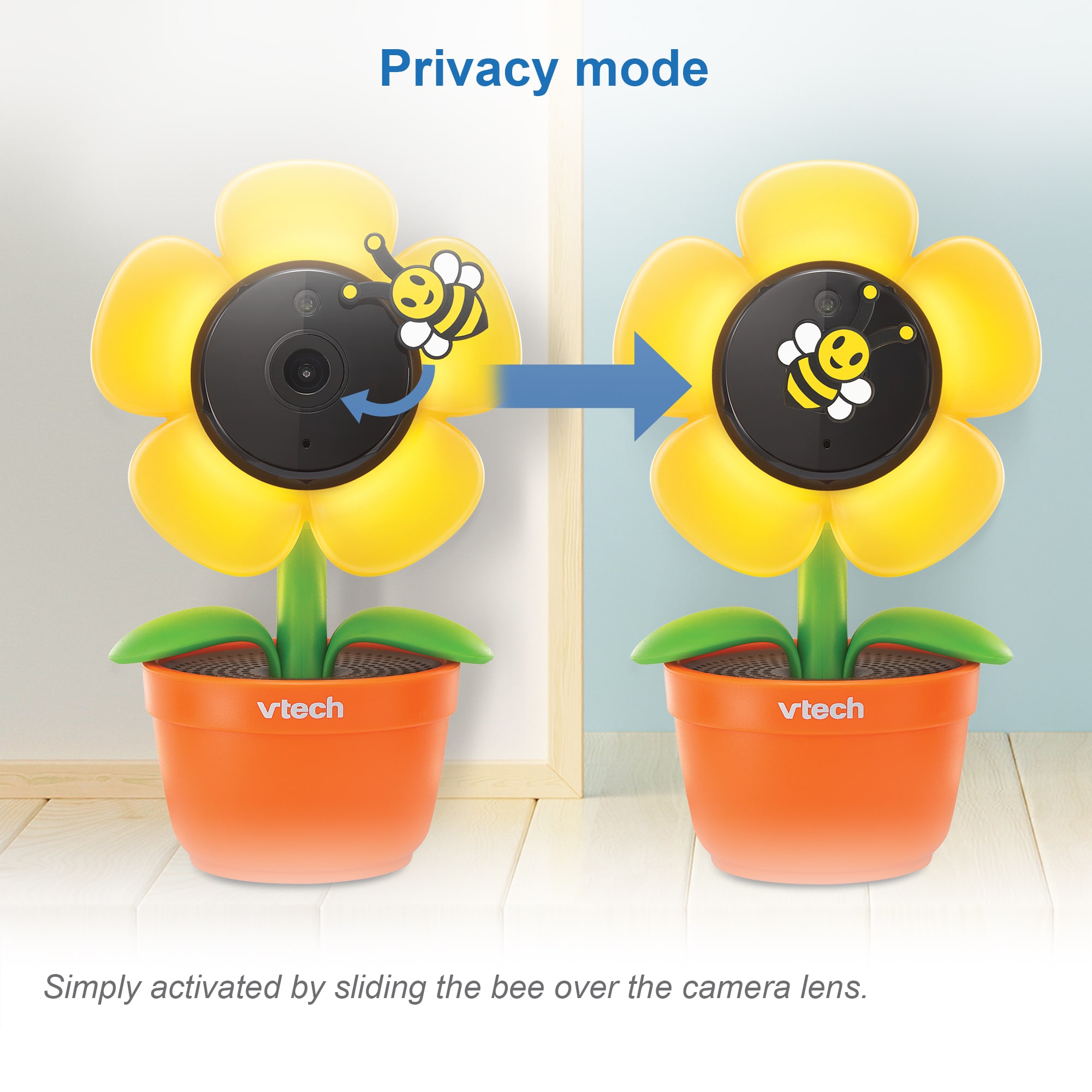 WiFi 1080p Yellow Daisy Baby Camera with Night Light - view 3