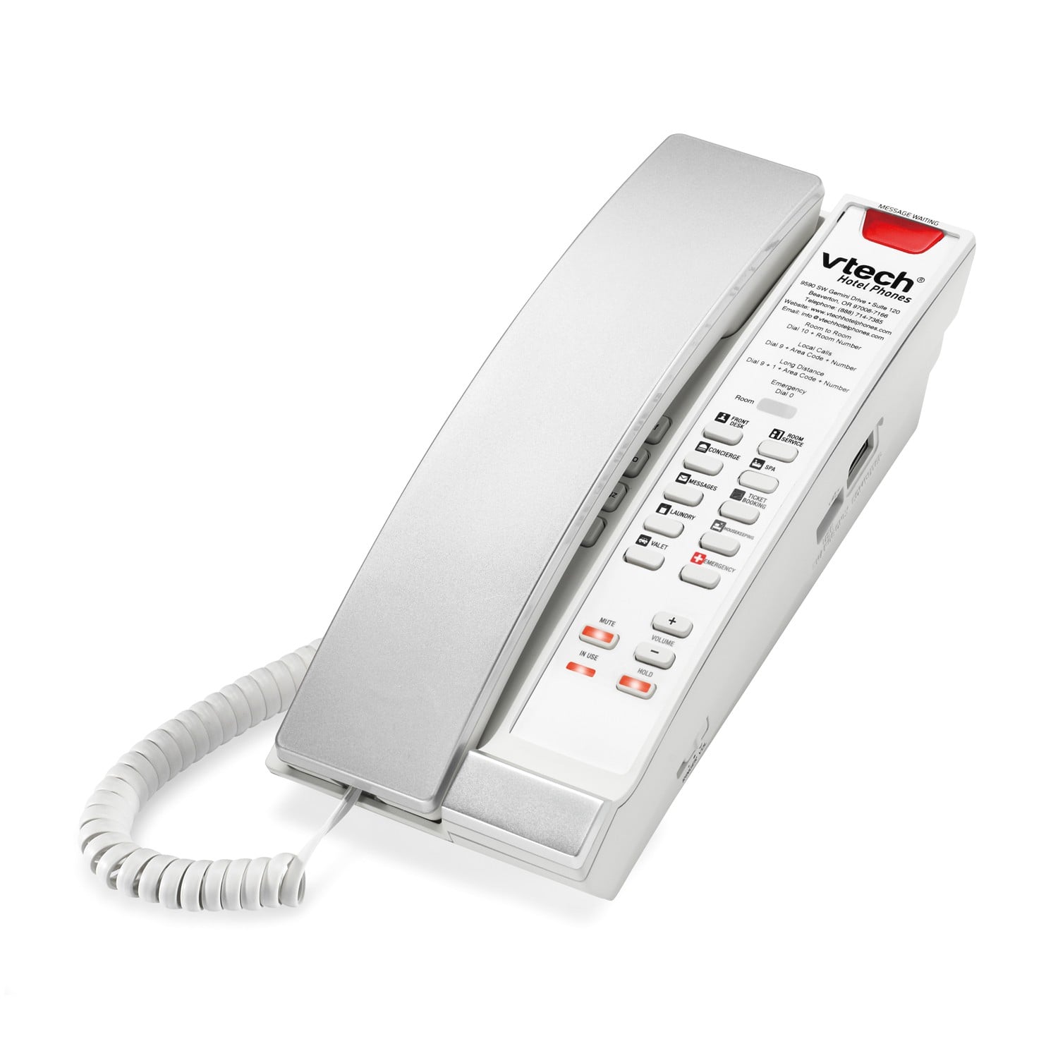 1-Line Contemporary SIP Petite Phone - VTech® Hotel Phones