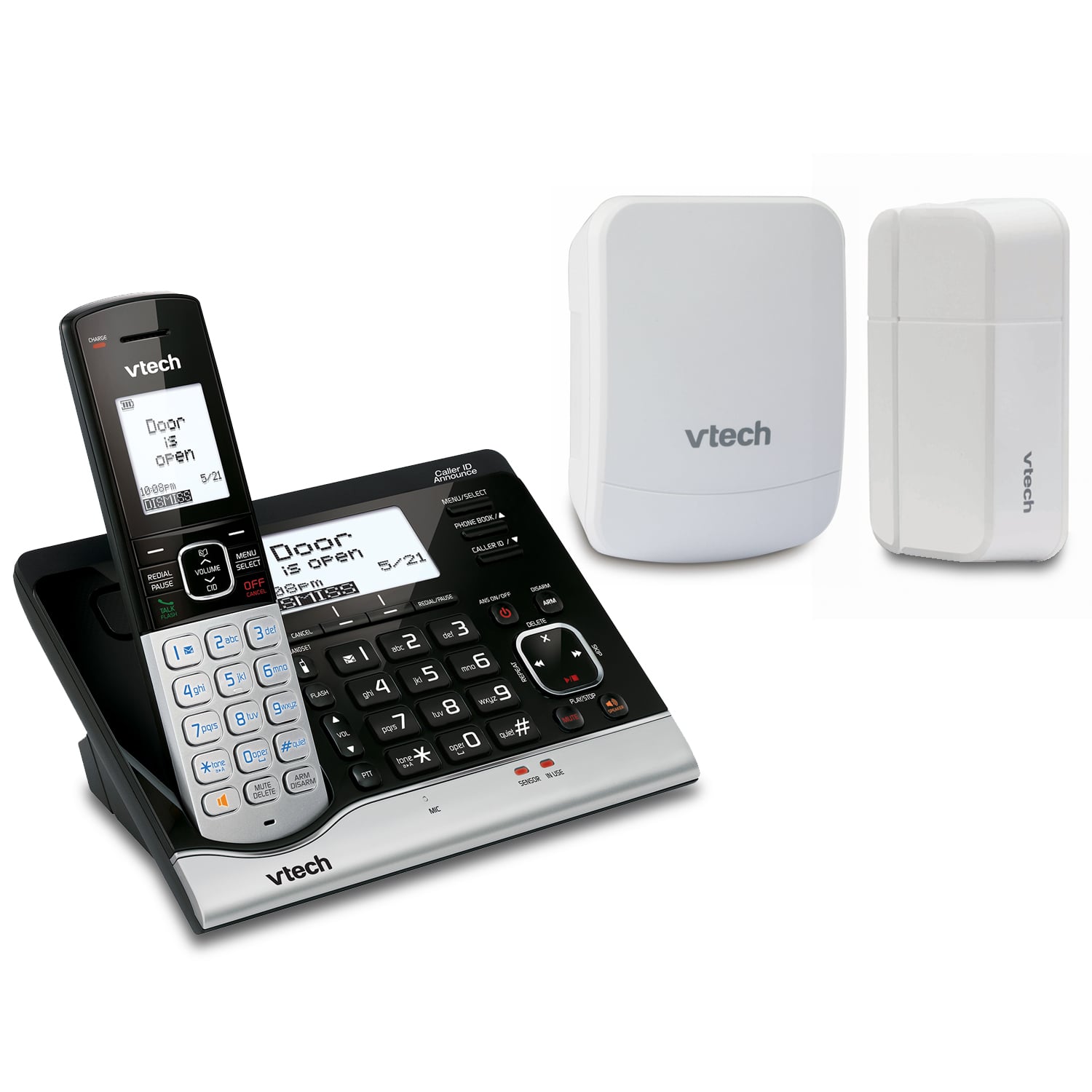 2 Handsets  VTech CS6124-21 DECT 6.0 Cordless Phone and Answering ...
