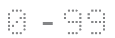 Message window displays number between 0 and 99