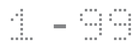 Message window displays number between 1 and 99