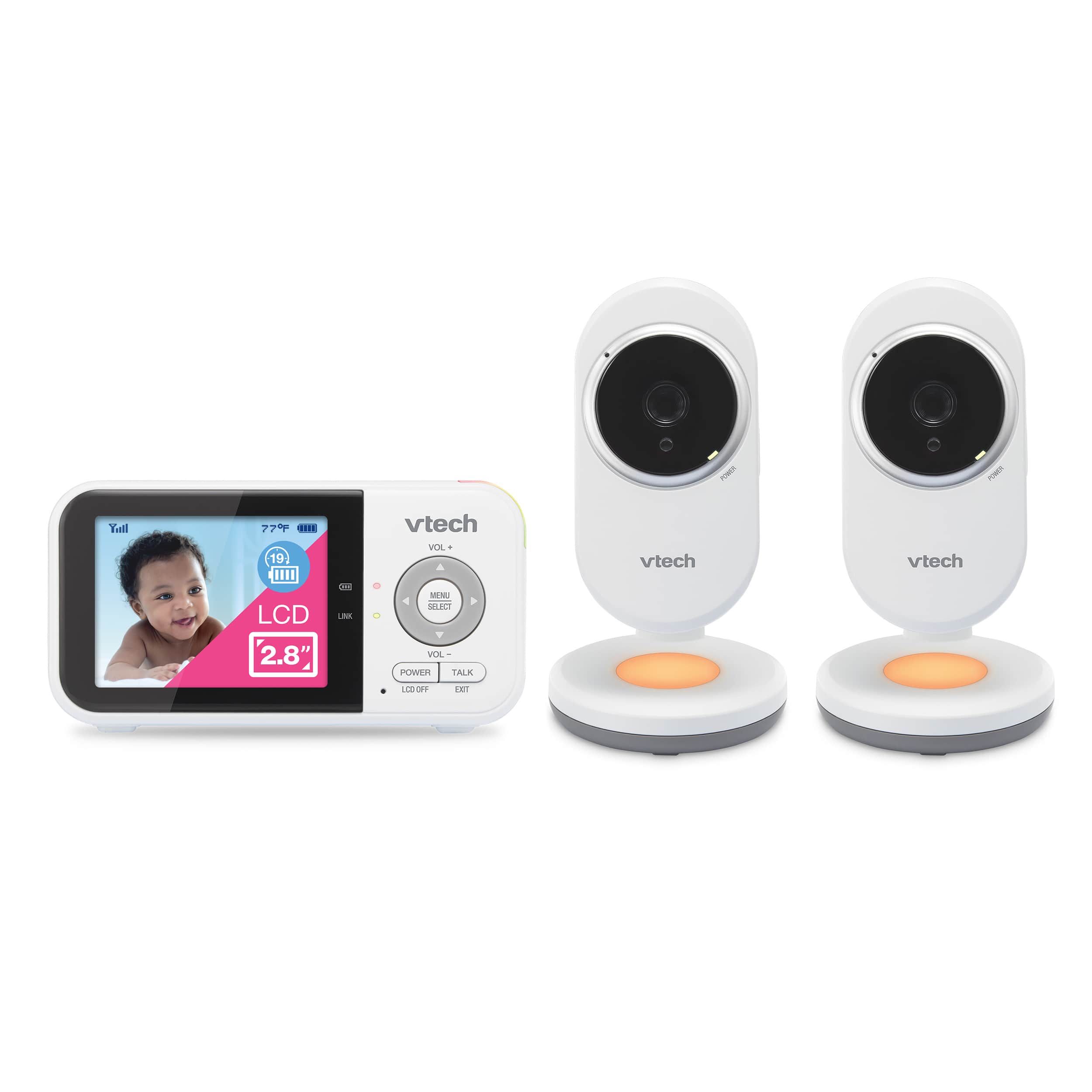 2 Camera 2.8" Digital Video Baby Monitor with Night Light - view 1