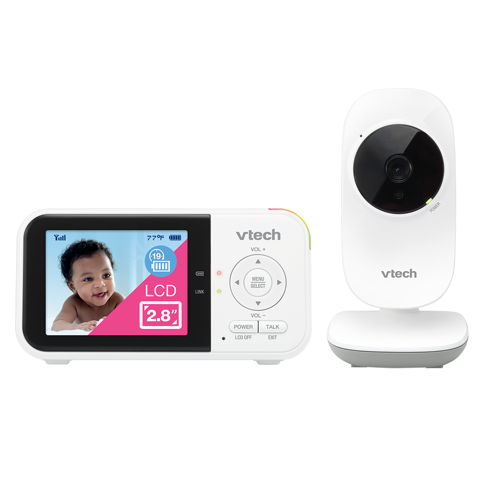 2.8" Digital Video Baby Monitor with Automatic Night Vision, 1000ft Range, Lullabies, Soothing Sounds, Temperature Sensor