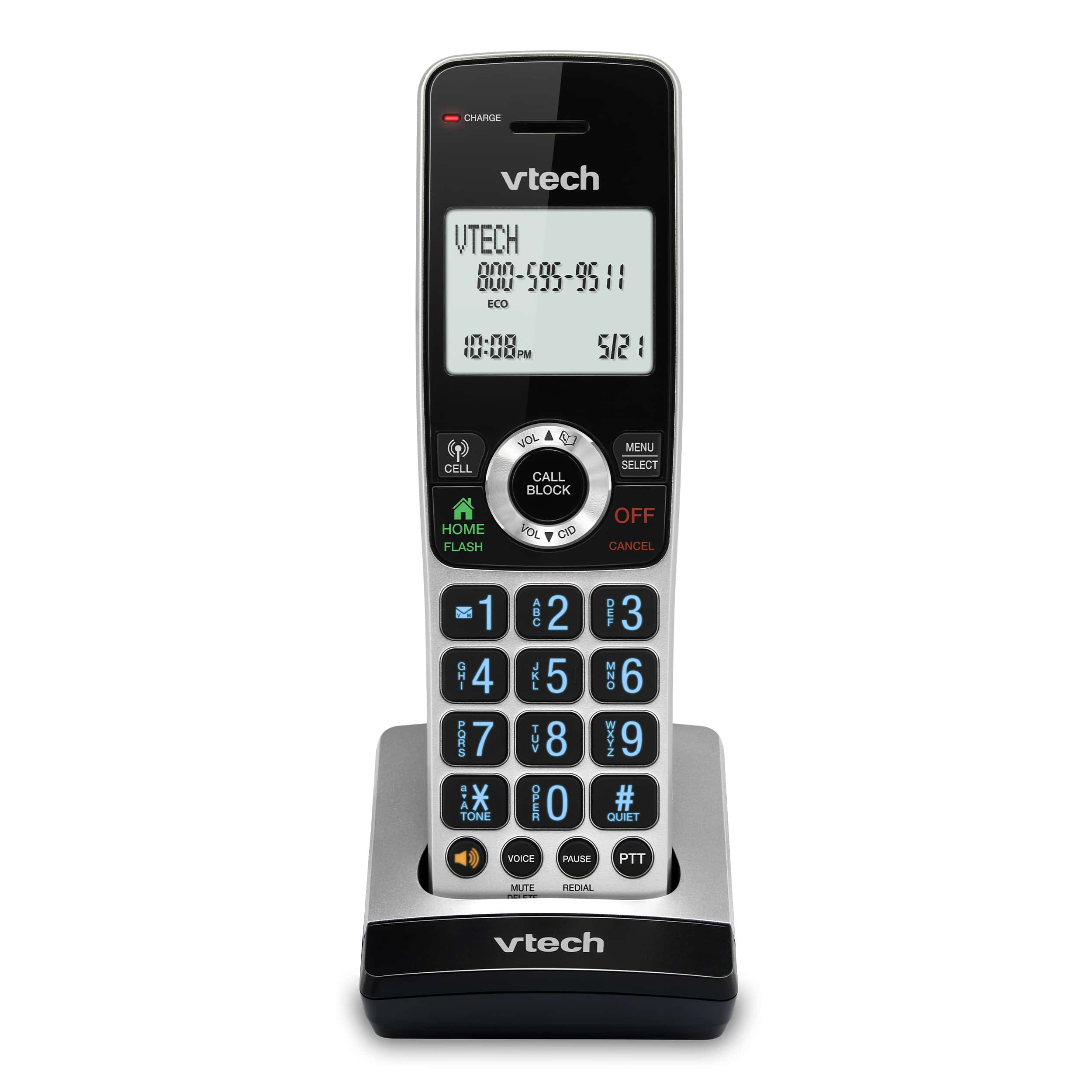 Accessory Handset with Bluetooth Connect to Cell and Smart Call Blocker