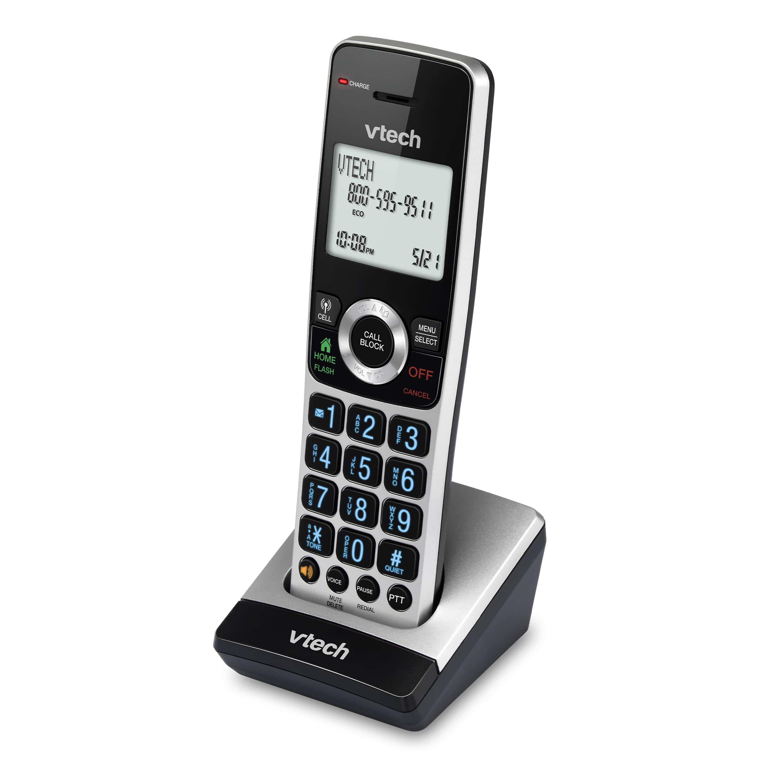 Accessory Handset with Bluetooth Connect to Cell and Smart Call Blocker