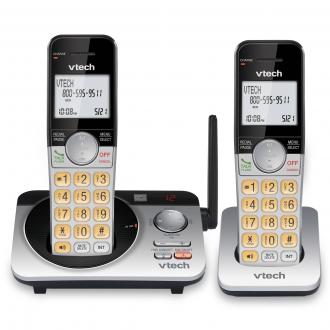 VTECH Téléphone sans fil/câblé à 2 combinés avec répondeur numérique et  affichage des appels entrants CS6949-2 de VTech