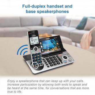 5-Handset Expandable Cordless Phone with Bluetooth Connect to Cell, Smart Call Blocker,  Answering System, and 5
