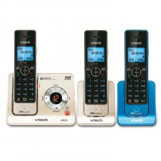 Téléphone sans fil DECT 6.0 à 4 combinés de VTech avec répondeur et  afficheur (CS5329-4) - Argenté/Noir - Exclusivité de Best Buy