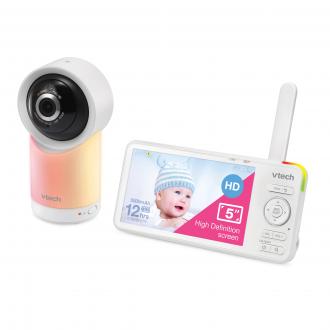 1080p Smart WiFi Remote Access 360 Degree Pan & Tilt Video Baby Monitor with 5